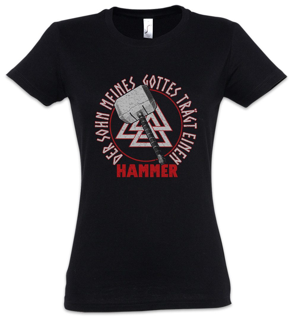 Print-Shirt Sohn Meines Gottes Damen T-Shirt Thor Hammer Mjölnir Odhin Walhalla