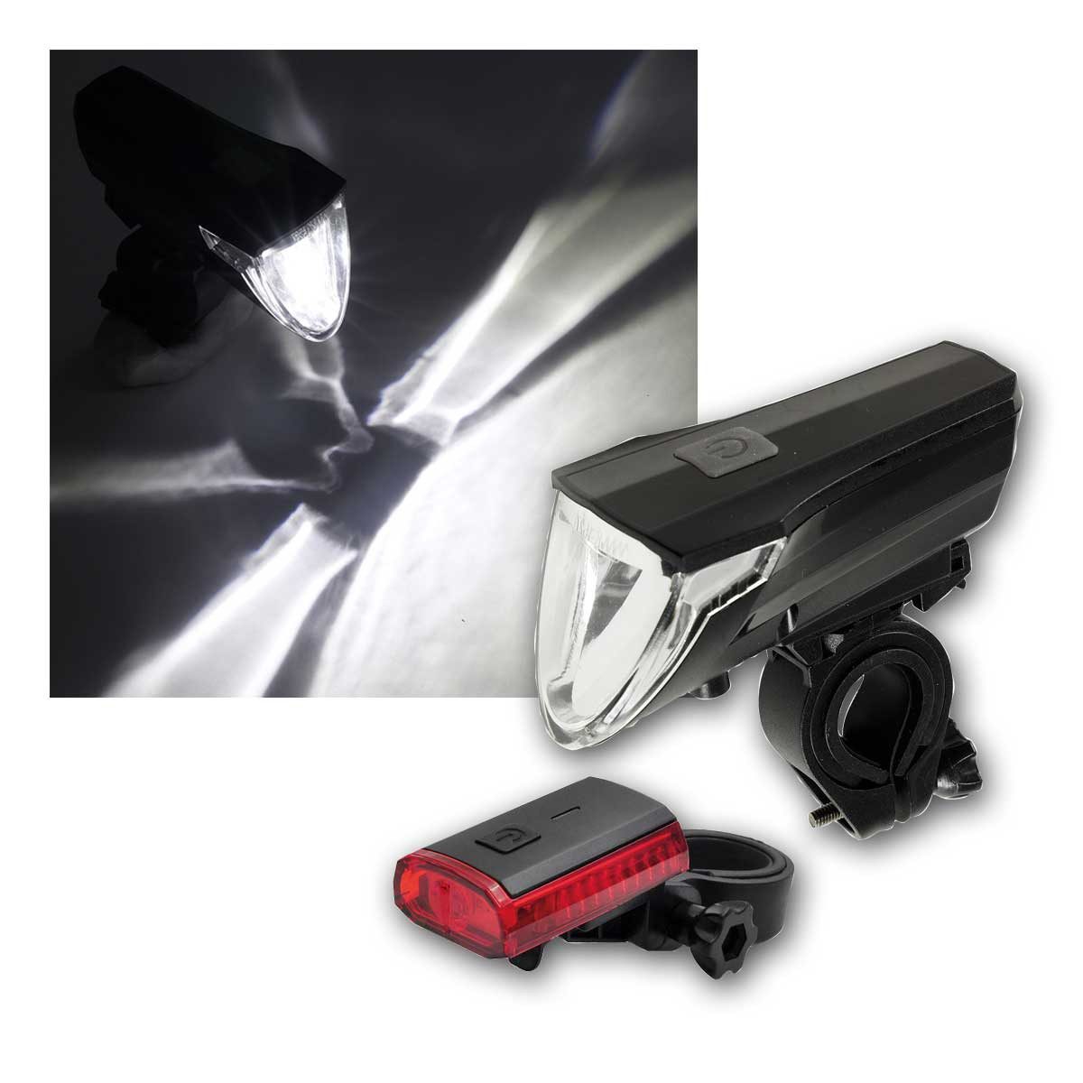 ChiliTec Fahrradbeleuchtung Fahrrad LED-Beleuchtungsset "CFL 60 pro" 60Lux