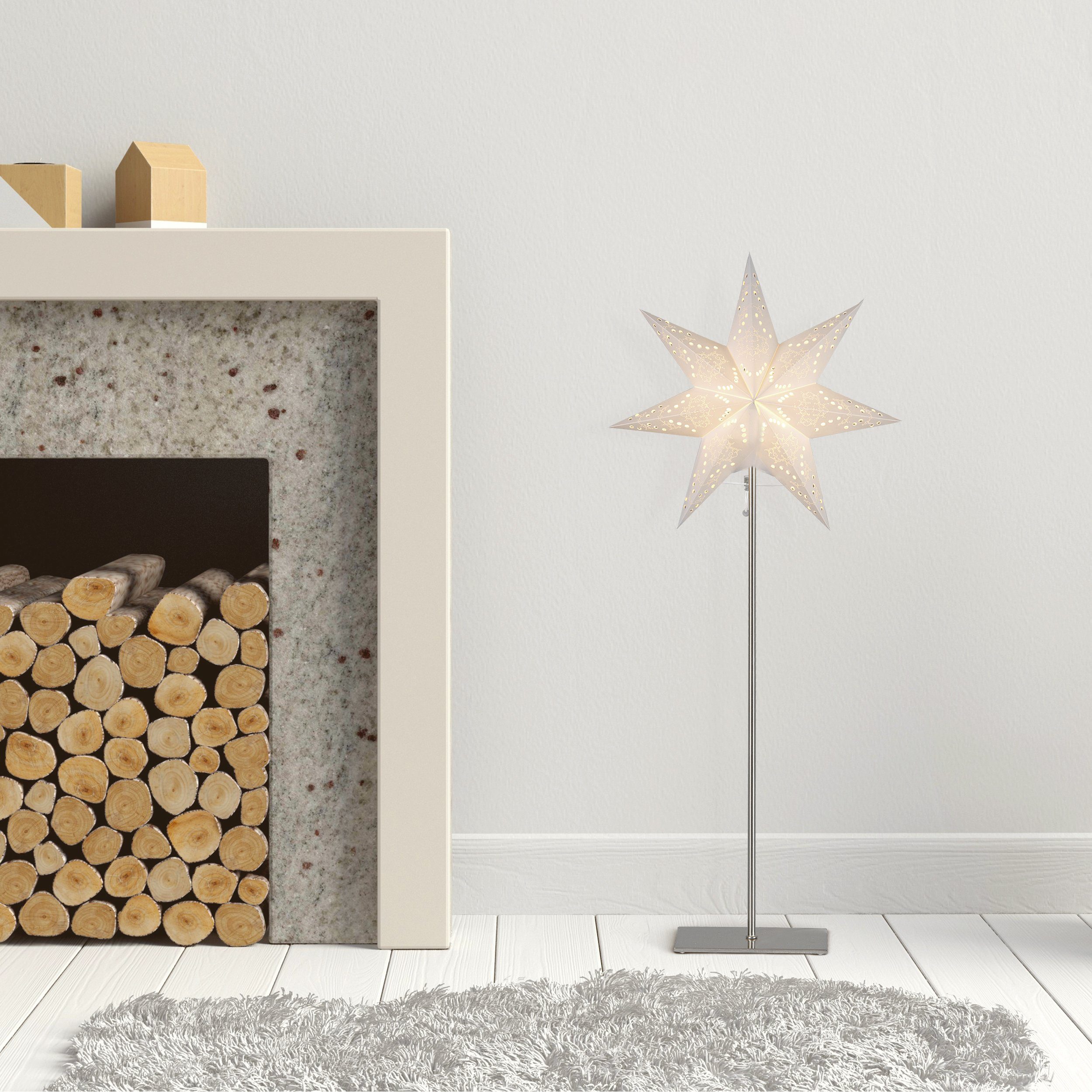 STAR TRADING LED Dekolicht Sensy, Stehlampe Weihnachtsstern Sensy 3D Papier günstig online kaufen
