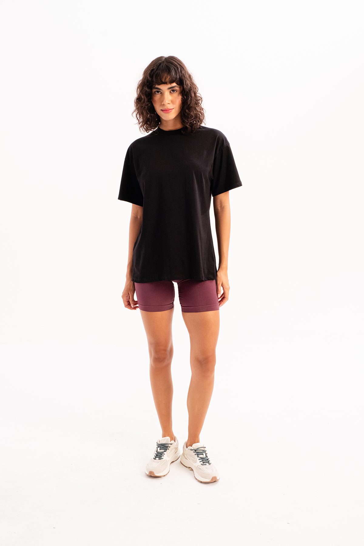 JUSTEVER T-Shirt Damen-T-Shirt mit Rundhalsausschnitt, 100 % Baumwolle, Oversize