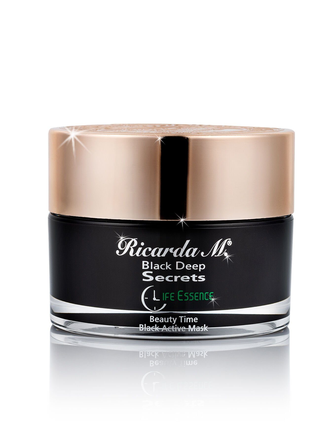 Ricarda M. Gesichtsmaske "BDS Beauty Mask" Hautunreinheiten gegen Anti-Aging-Wirkstoff mit Black 100ml, Active Lifeessence, Time