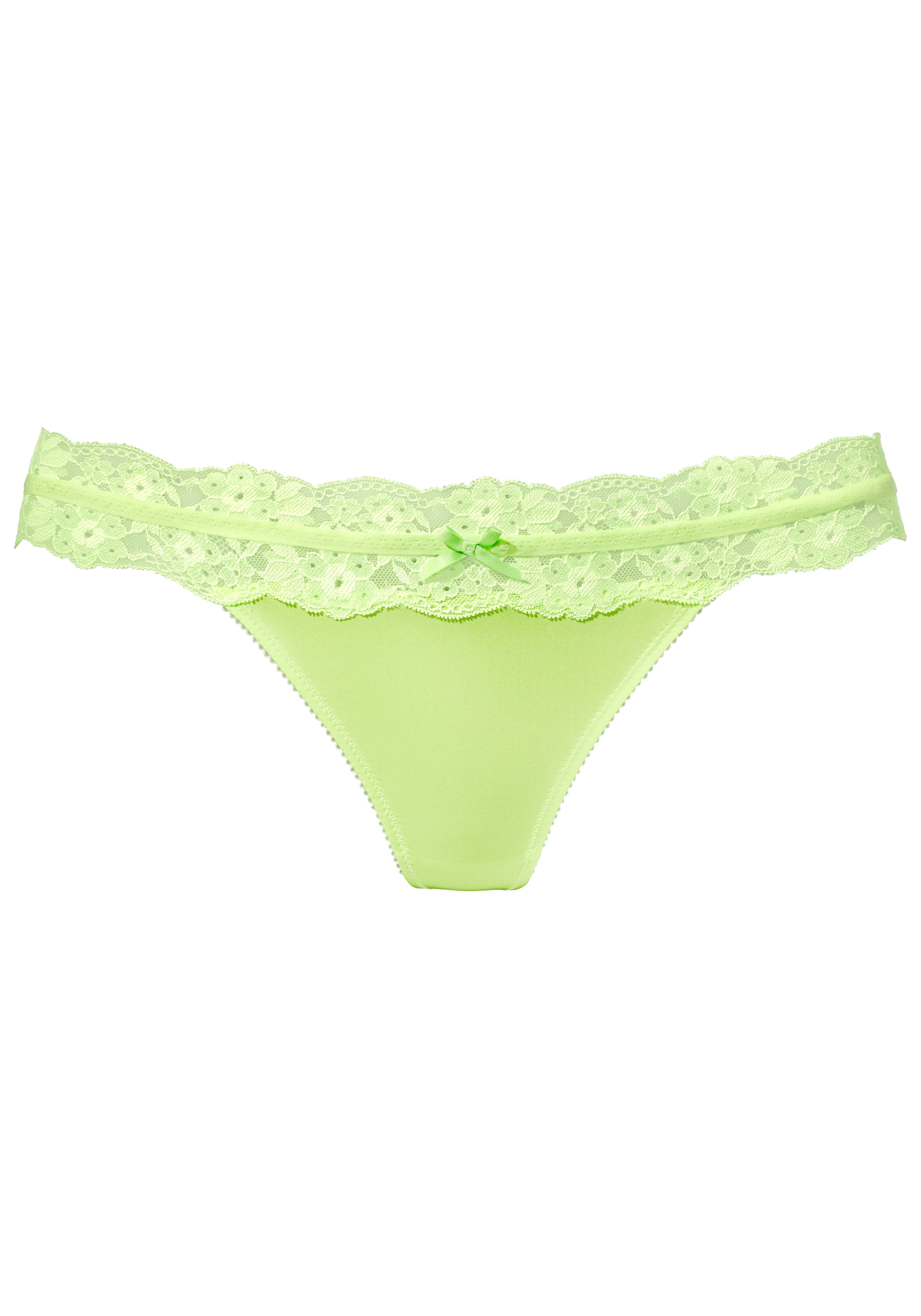 Vivance String Anisa mit blumiger Spitze rundherum am Bund