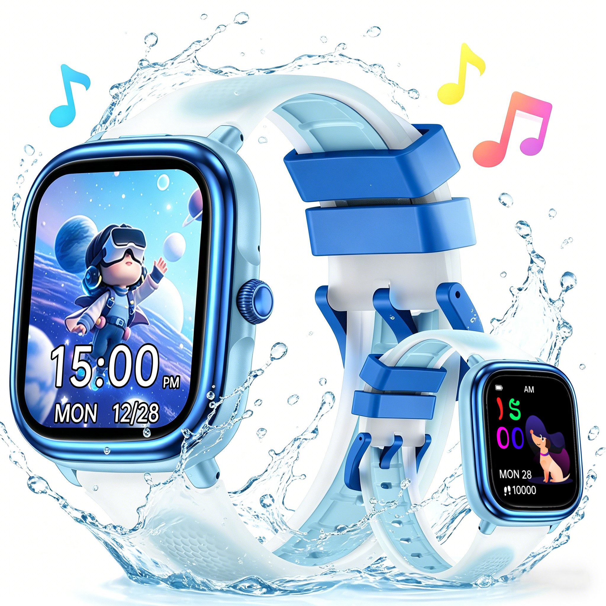 ibettertec Kinderuhr Smartwatch für Jungen und Mädchen Smartwatch Herzfrequenz Schlafmonitor,20+ Sportmodi,Schrittzähler,Wecker,Kindergeschenke für Teenager ab 5 Jahren, IP68 wasserdichte Fitness Aktivitäts Tracker Uhr