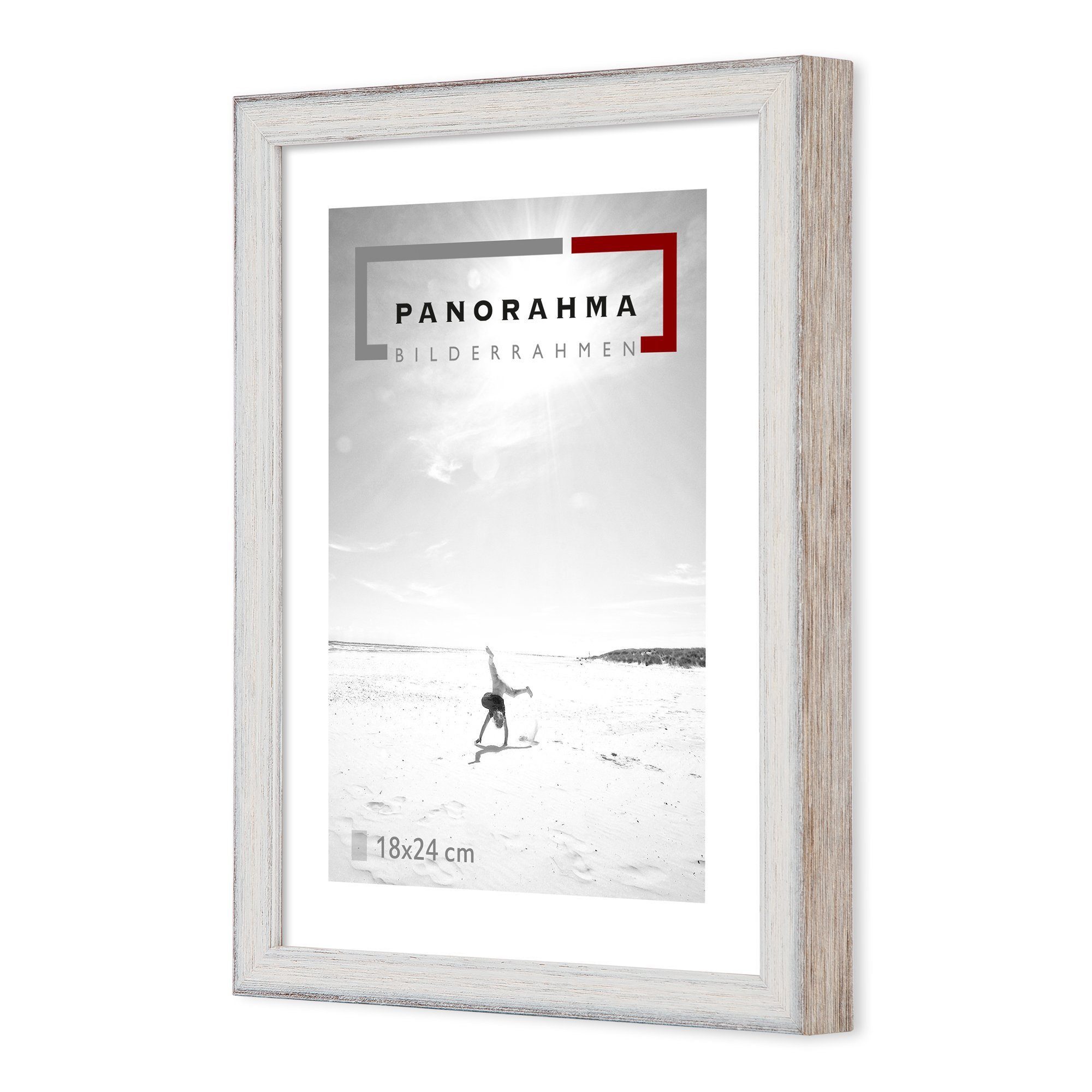 Panorahma Bilderrahmen Holz Bilderrahmen mit Normalglas, Antireflexglas oder Museumsglas UV70, für 1 Bilder (1 Rahmen), 1 Rahmen, echtes Glas