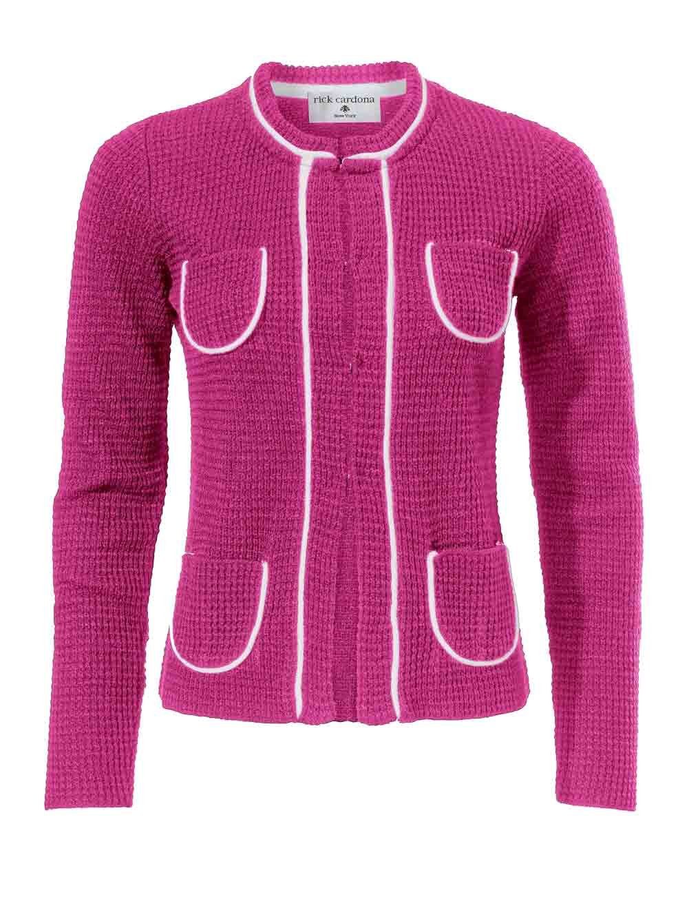 Rick by CARDONA Designer-Cardigan, pink-weiß rick Cardigan Damen RICK cardona