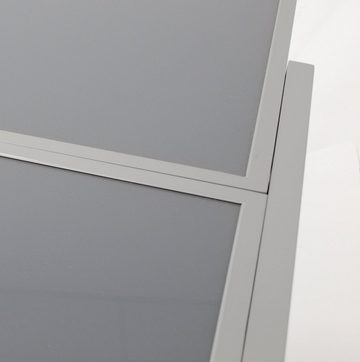 DEGAMO Gartentisch AMALFI (1-St), 65x65cm, ausziehbar auf 130cm, Aluminium silber + Glas dunkelgrau