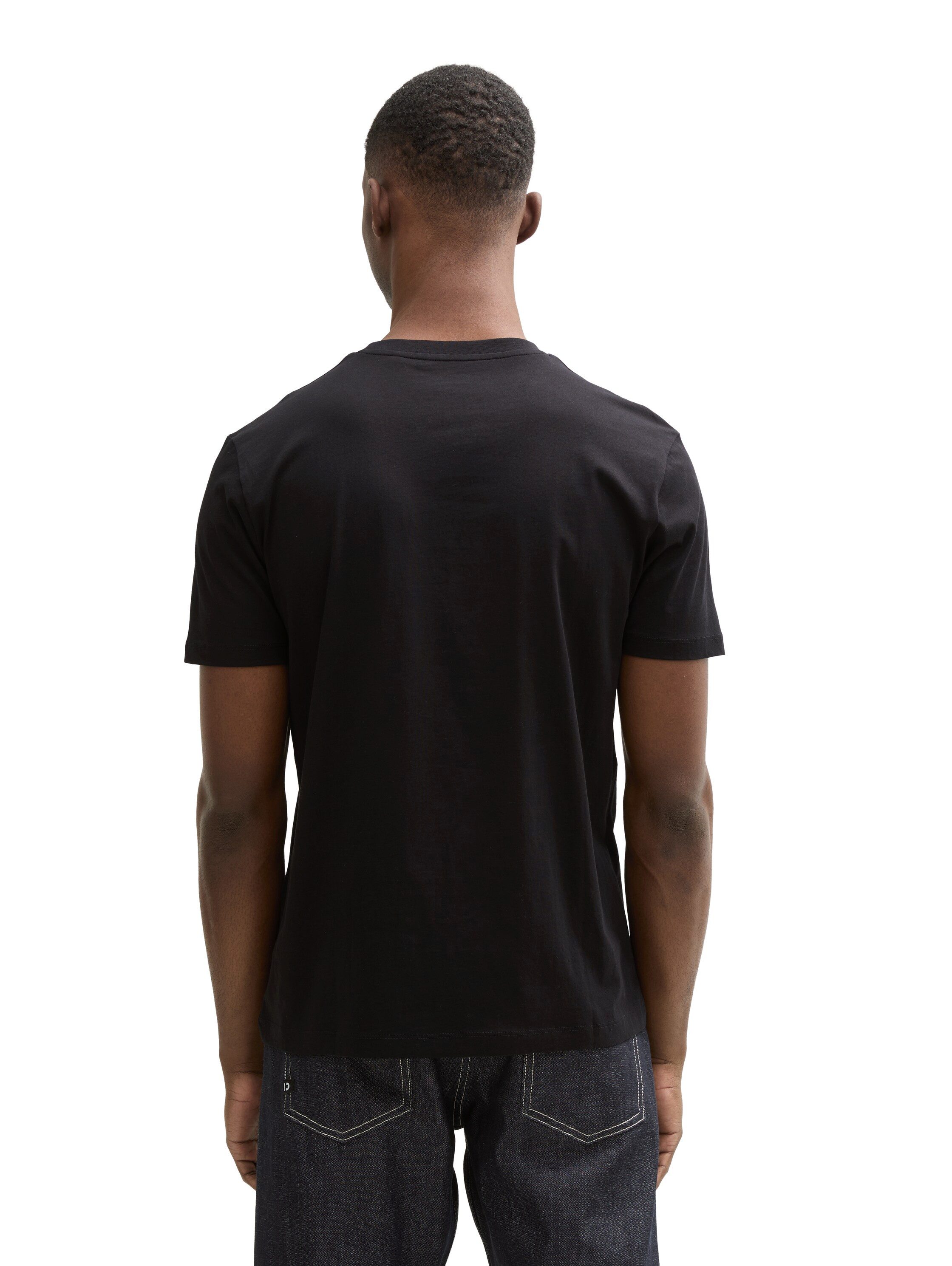 TOM TAILOR Denim Rundhalsshirt mit verschiedenen Logo Prints günstig online kaufen