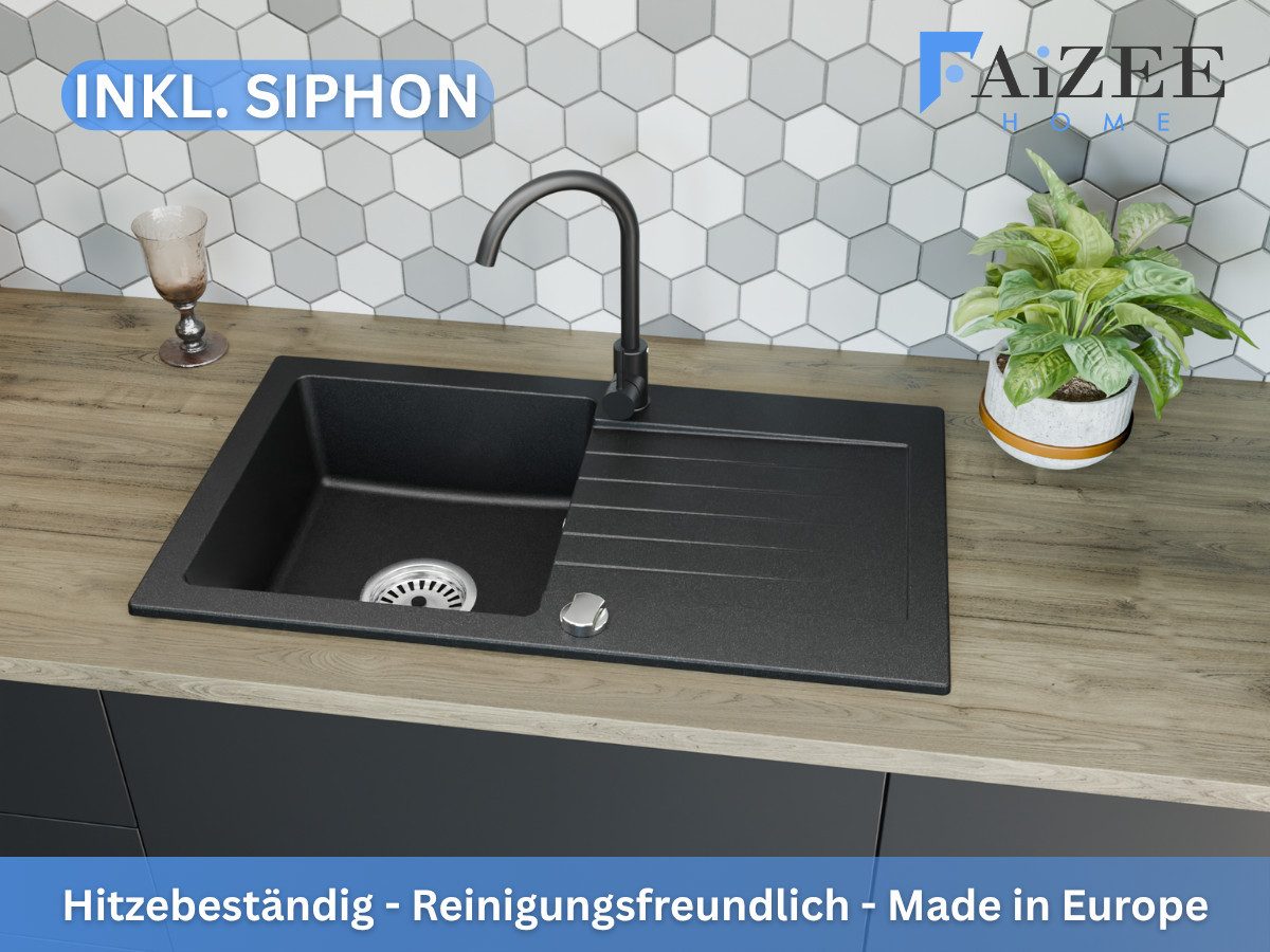 Faizee Home Granitspüle Faizee Home Granitspüle Alisha/Element – Spülbecken günstig online kaufen