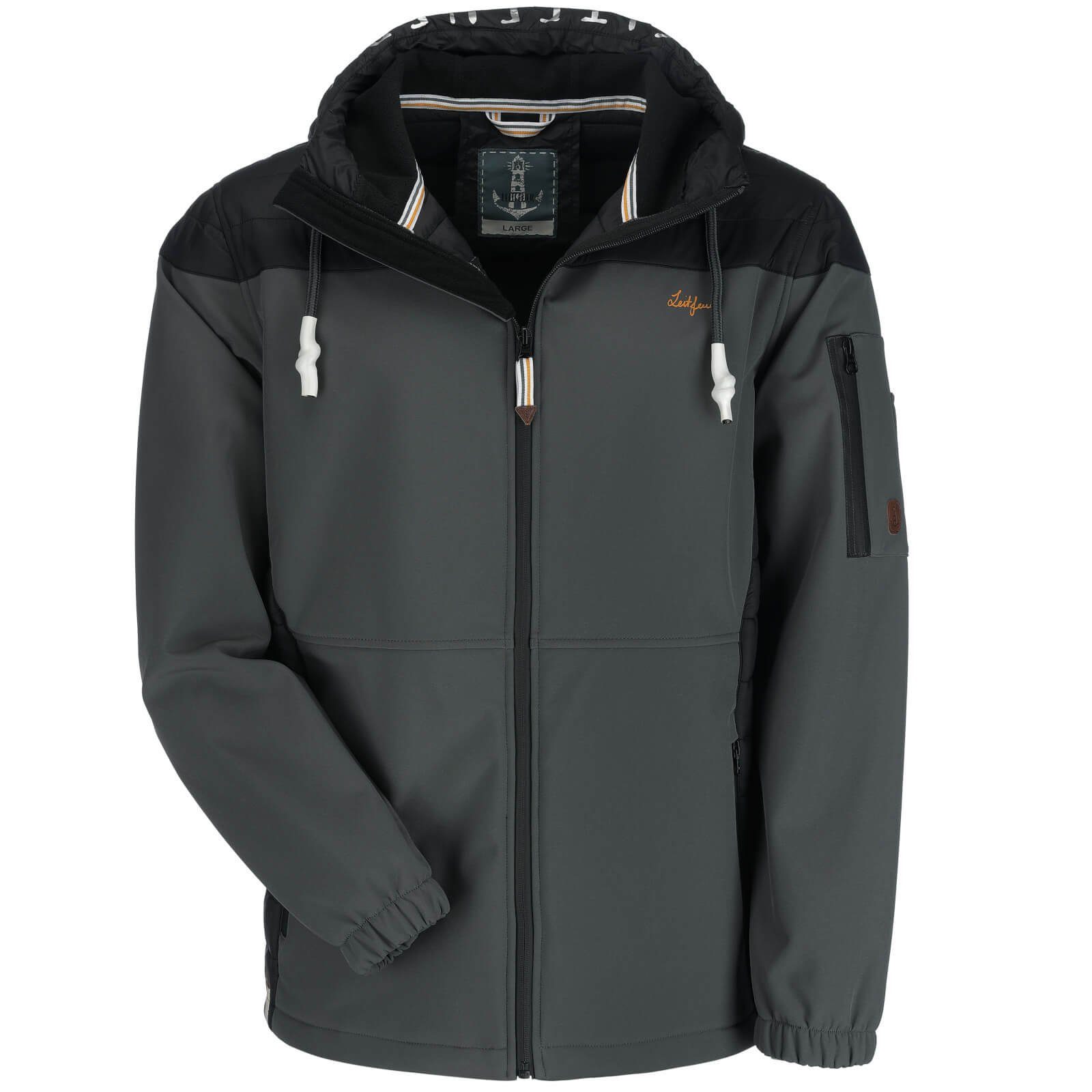 Leitfeuer Softshelljacke Outdoor-Jacke mit Stepp im Schulter- und Seitenbereich