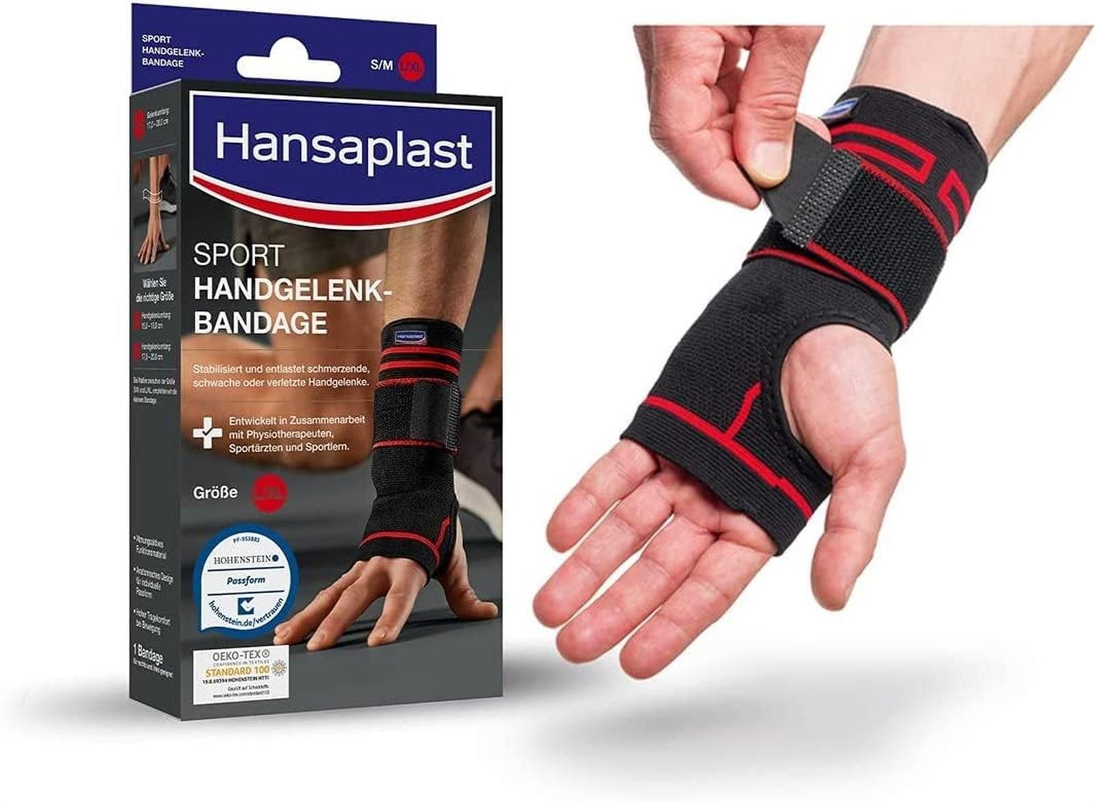 Hansaplast Handgelenkbandage HANSAPLAST Sport Handgelenk-Bandage Handbandage Gr. L/XL