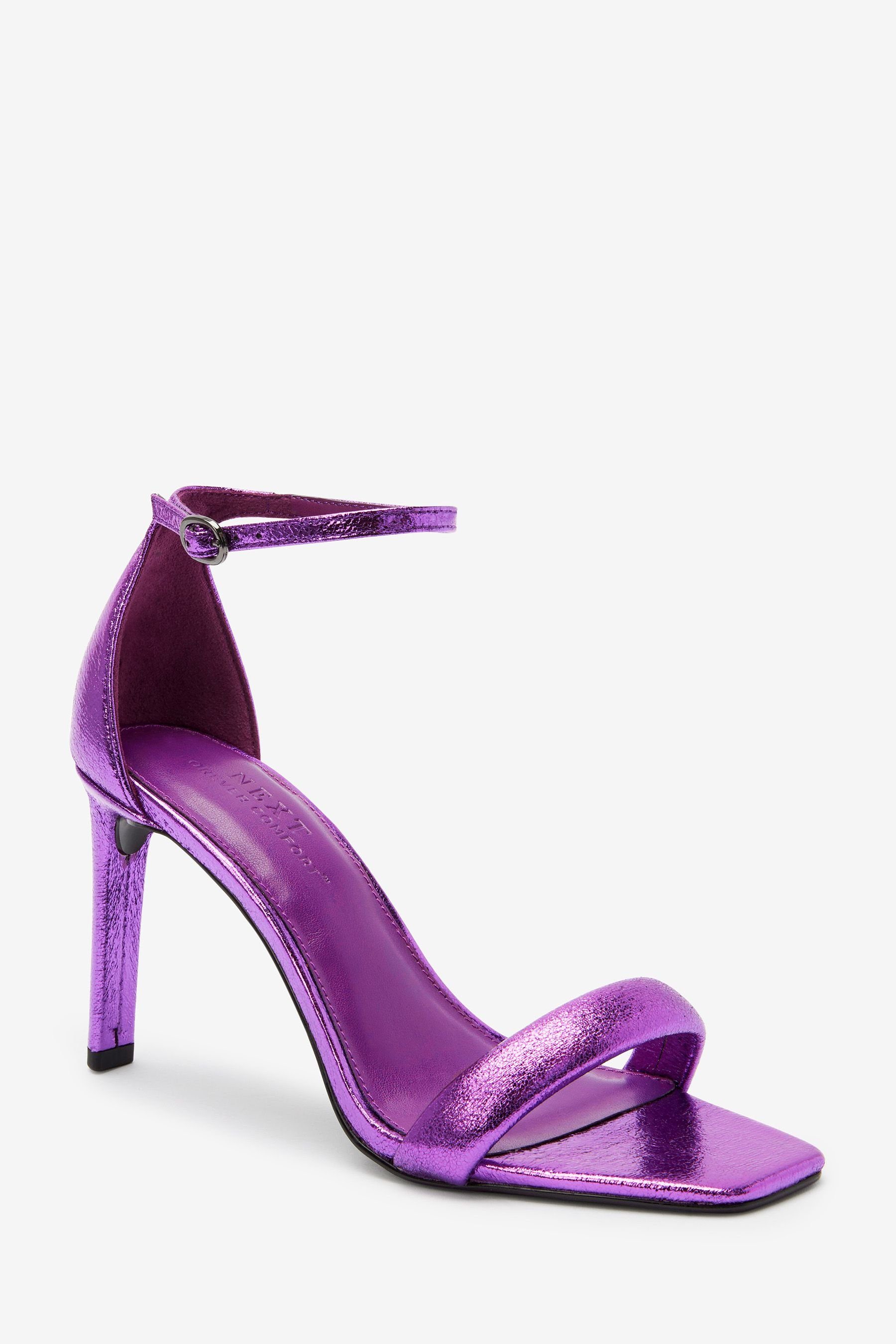 eckige Absatzsandale, Comfort® Next Sandalette Purple Zehenpartie (1-tlg) Forever