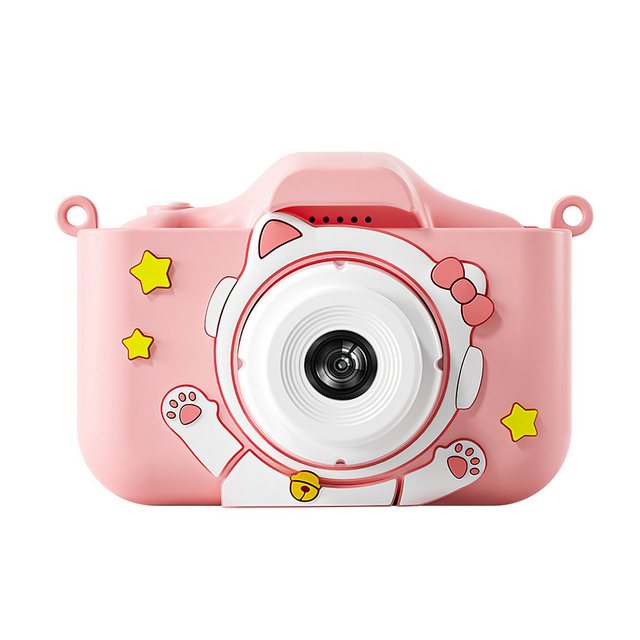DOPWii HD 1080P Digitalkamera, wiederaufladbare Cartoon Kinderkamera Kinderkamera (8x Zoom, Blau, Rosa)