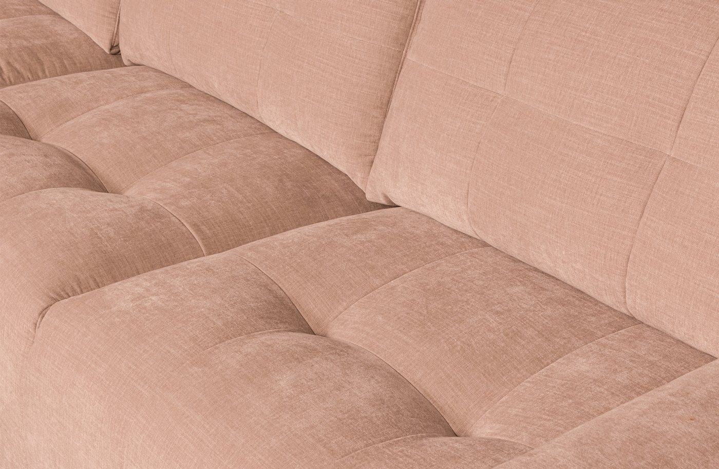vtwonen Ecksofa Longchair-Sofa Bar Links Stoff - freistellbar Pink