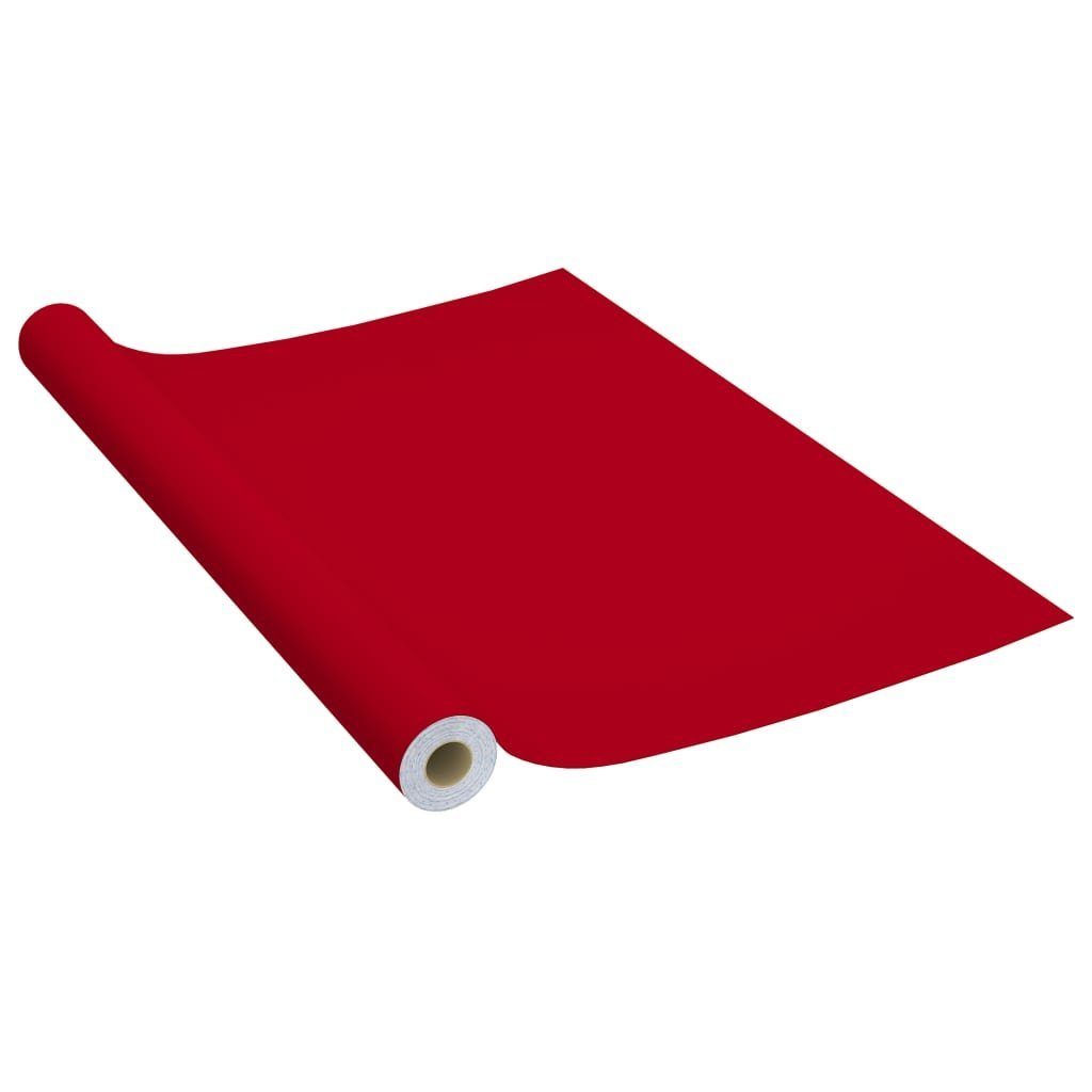 Fensterfolie Selbstklebende Möbelfolie Rot 500 x 90 cm PVC, vidaXL