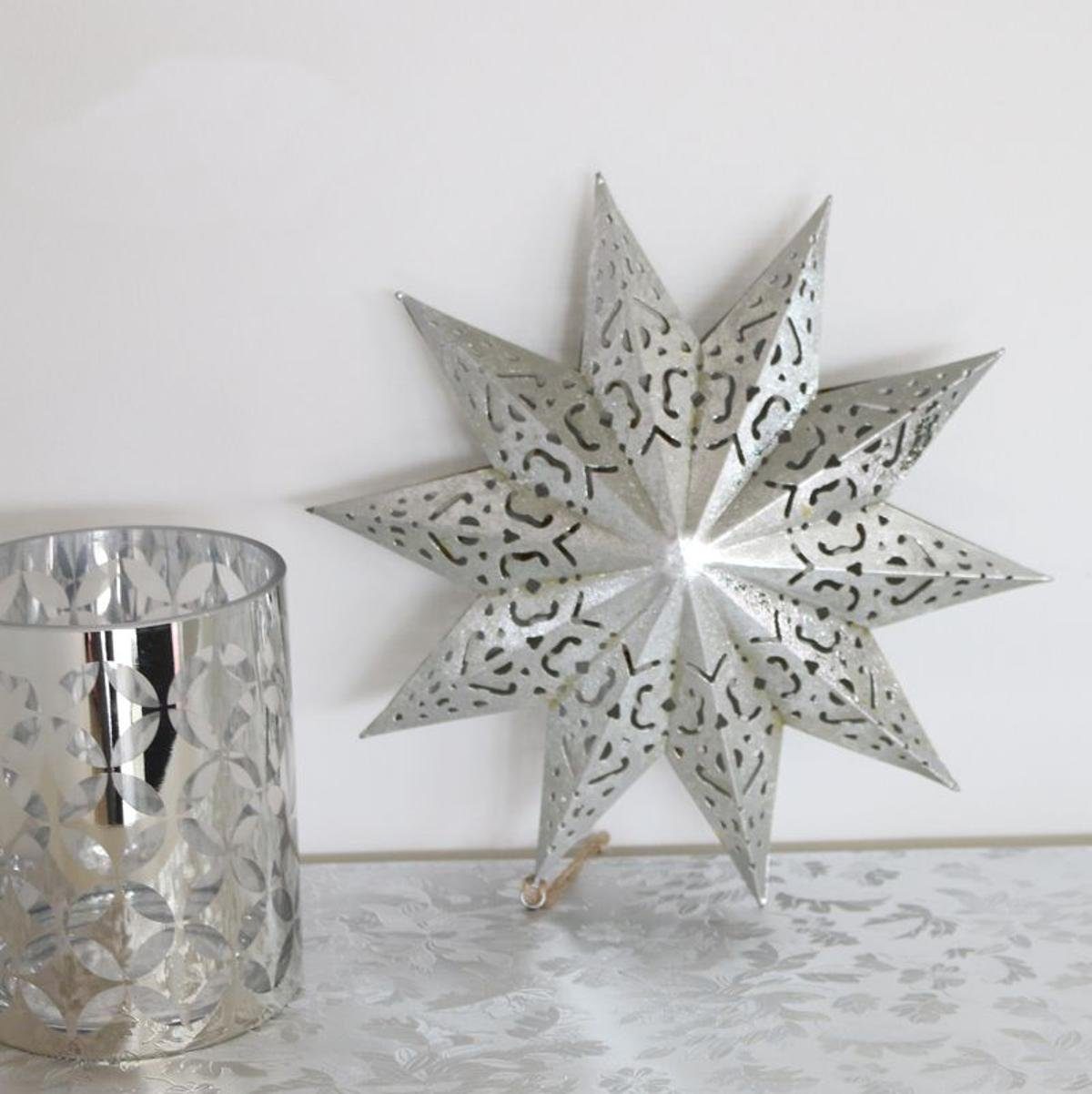 Blech, 3D (1-tlg) Christbaumschmuck Stern aus 28 440s D 440s cm ca.