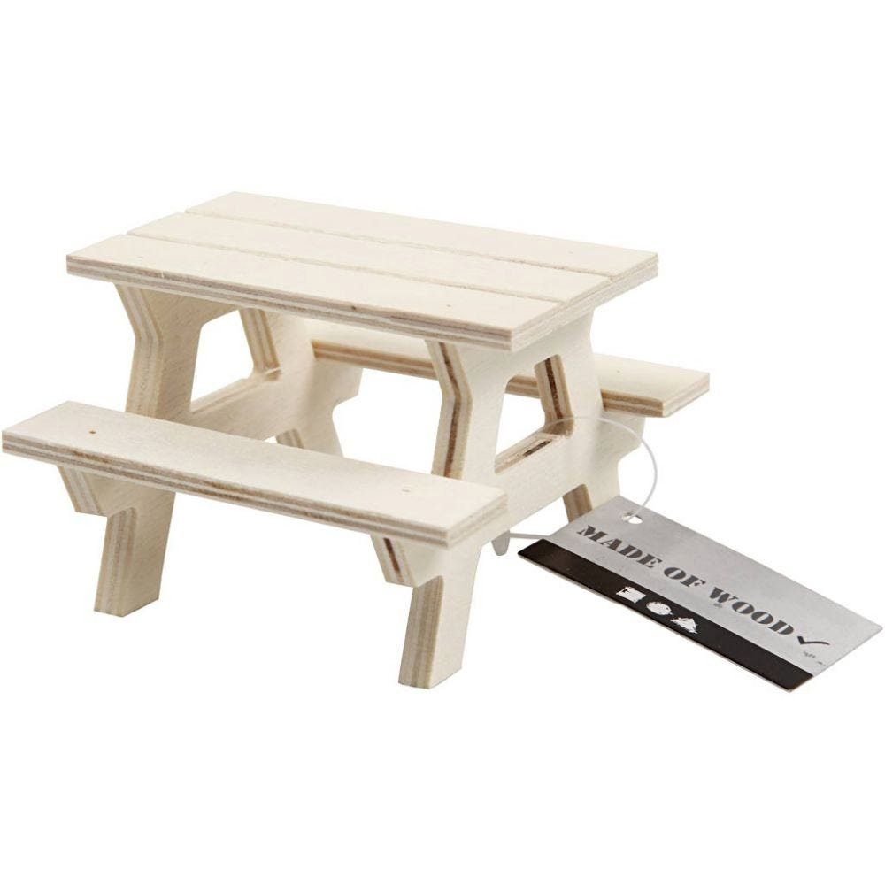Creotime Dekofigur Picknick-Tisch mit Bank, 8 1 5,5 H: L: cm, Stk cm