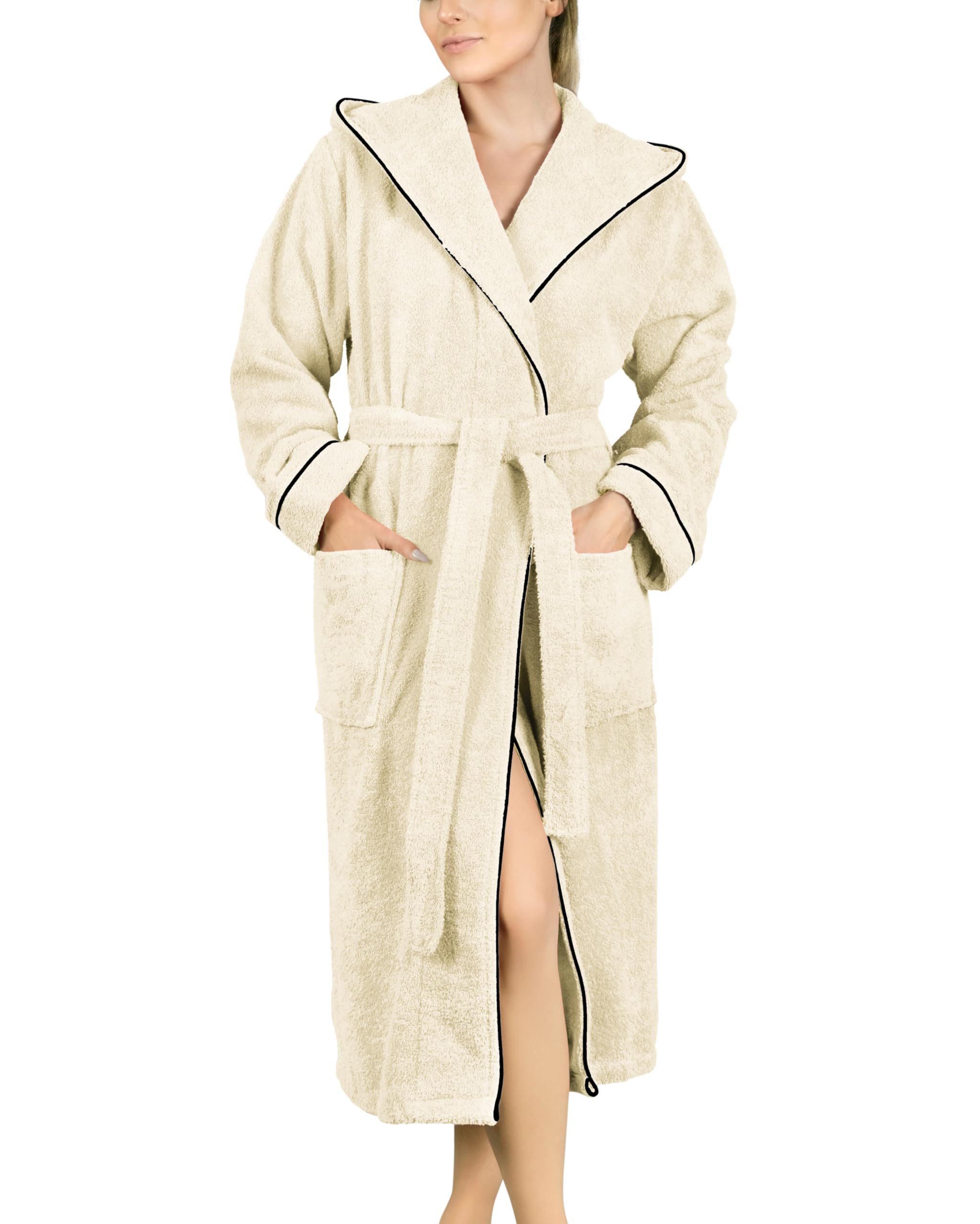 Laynenburg Damenbademantel - Frottee Bademantel Damen lang, 124, Baumwolle, günstig online kaufen