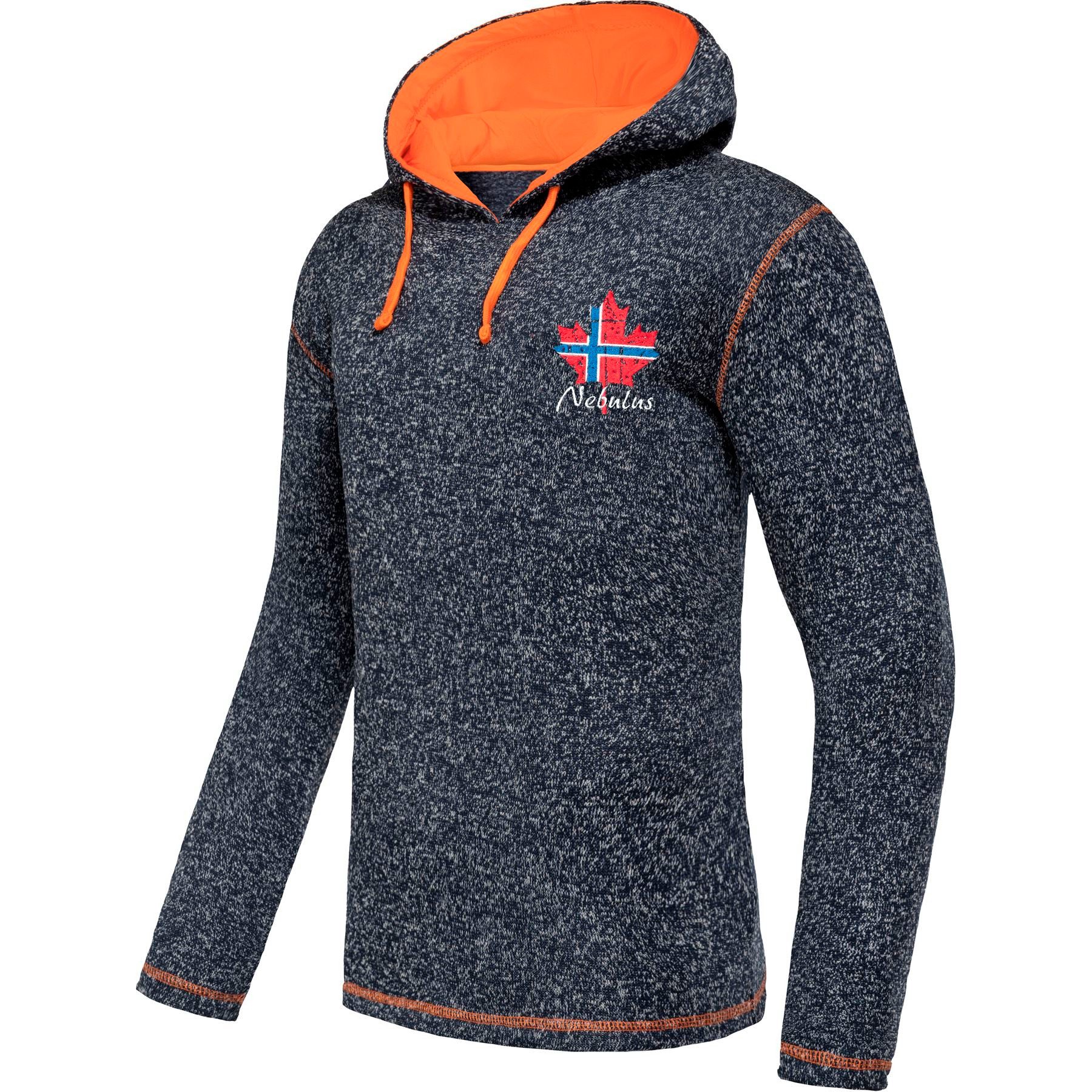 Nebulus Hoodie JAKE, P5238 - Herren, navy-orange, 3XL