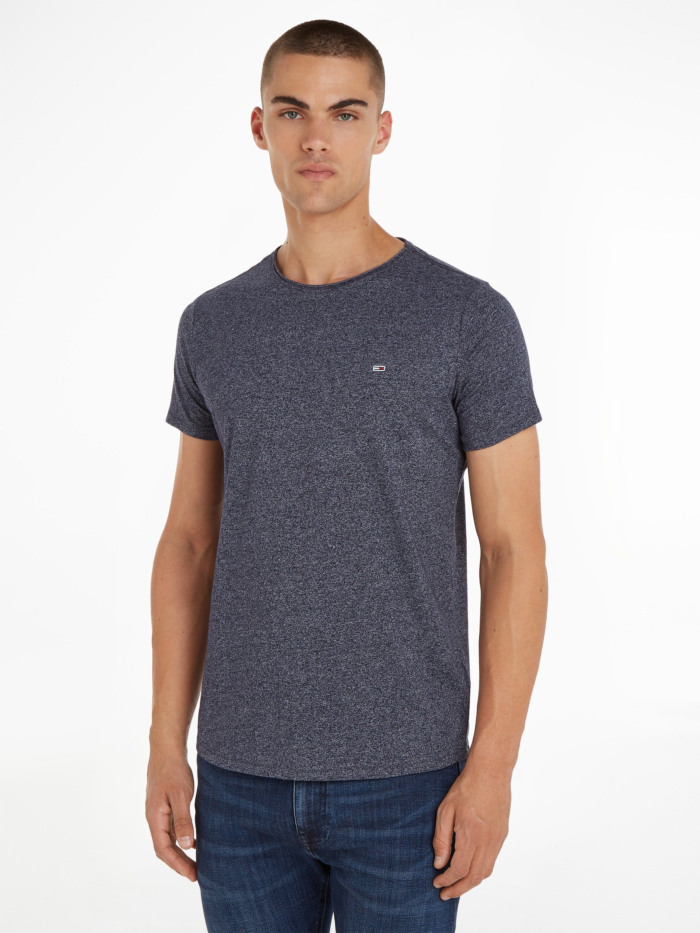 Tommy Jeans T-Shirt TJM SLIM JASPE C NECK mit Markenlabel Twilight Navy | T-Shirts