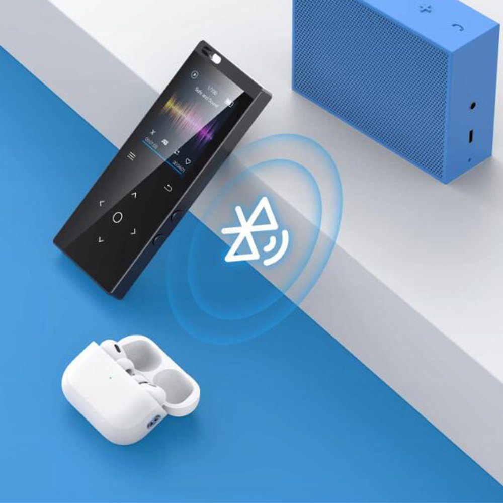 Bedee MP3 Fotoalbum, Sport) Mini-Design, Ideal E-Book HiFi-Sound, Diktiergerät Player Radio, für (Bluetooth, Bluetooth MP3-Player 5.2, Reader, FM 64GB MP3-Player