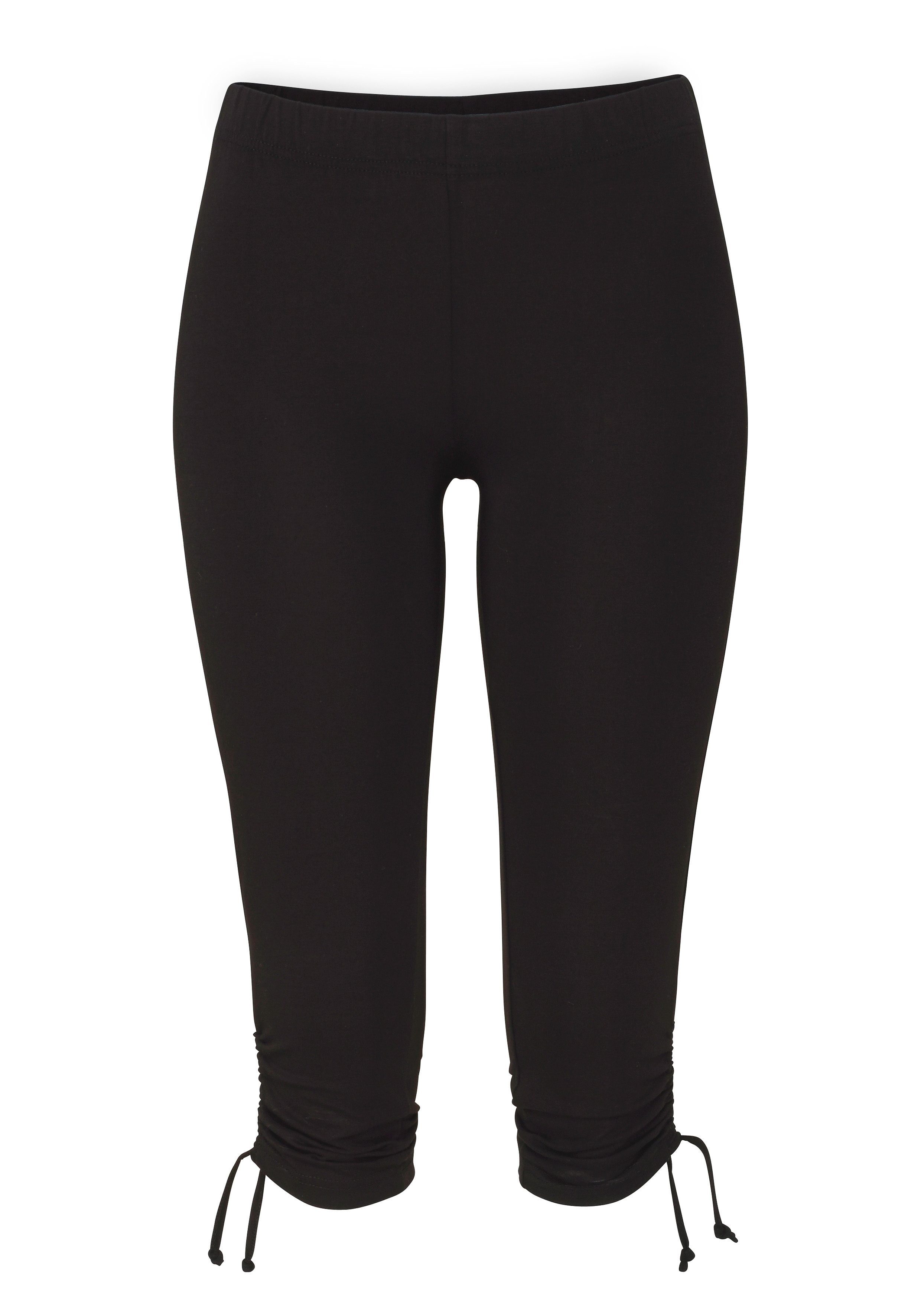 Beachtime by Lascana Caprileggings aus bequemer Stretch-Qualität mit Raffung und Stretch, 3/4-Länge, Sommerhose – Bild 2 von 5