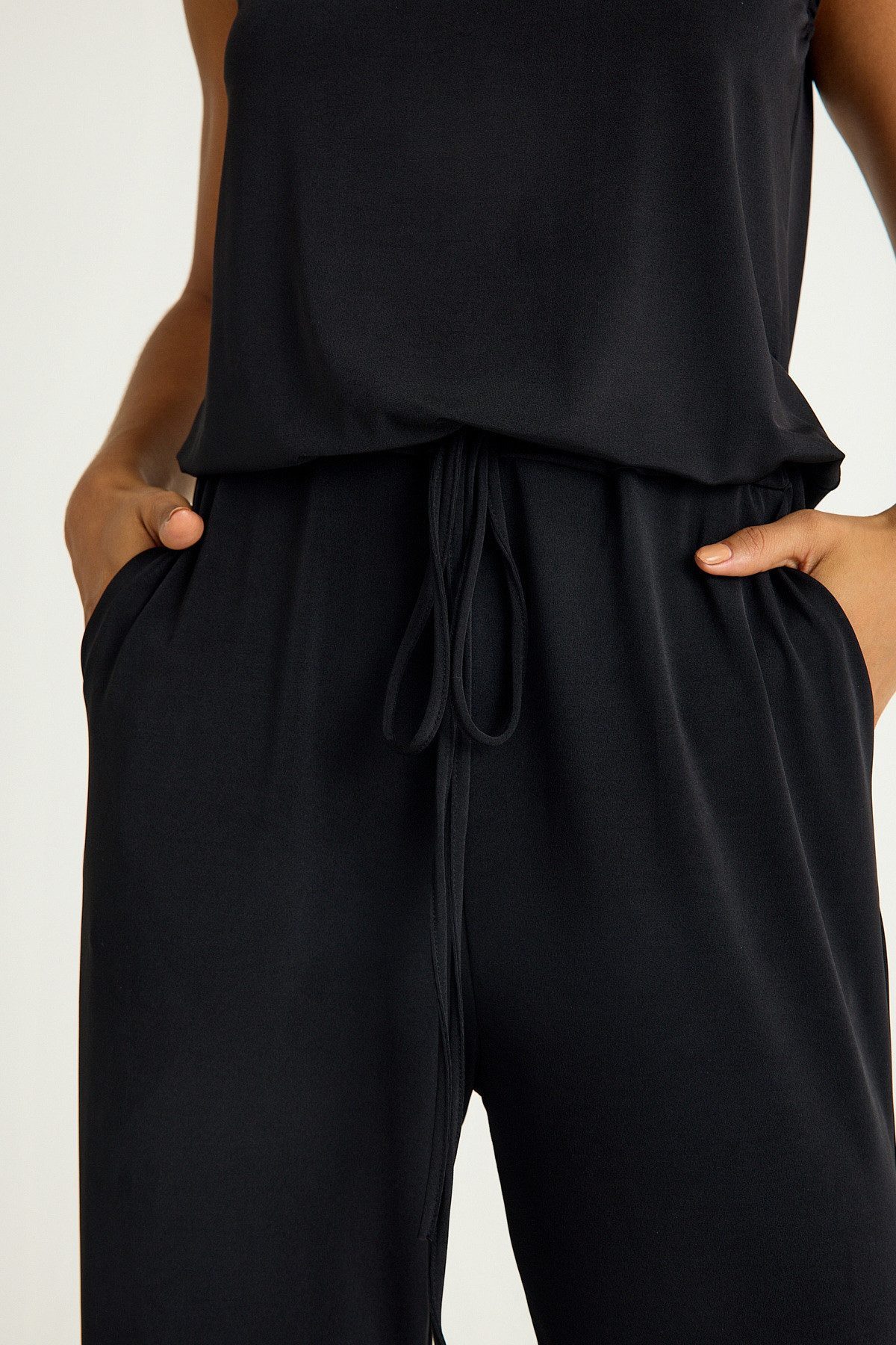 fashionshowcase Overall Overall Eleganter Damen Jumpsuit aus Stretch-Jersey Einteilig