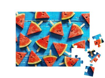 puzzleYOU Puzzle Wassermelone: Scheiben, 48 Puzzleteile, puzzleYOU-Kollektionen Obst, Sommer, Essen und Trinken