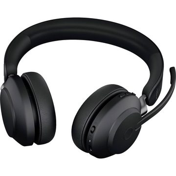 Jabra Evolve2 65 Stereo UC USB-A Bluetooth LS black Kopfhörer (Lautstärkeregelung, Batterieladeanzeige, Mikrofon-Stummschaltung)