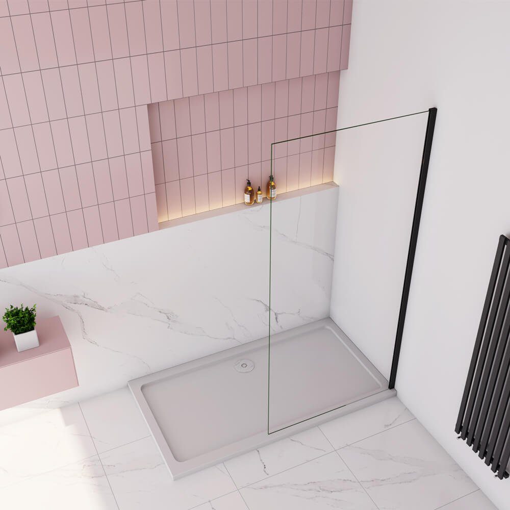 duschspa Duschwand 30-160cm Nano Glas Duschwand Duschtrennwand Walk in Dusche, Einscheibensicherheitsglas, Sicherheitsglas, (Set), Nano Glas – Bild 2 von 5