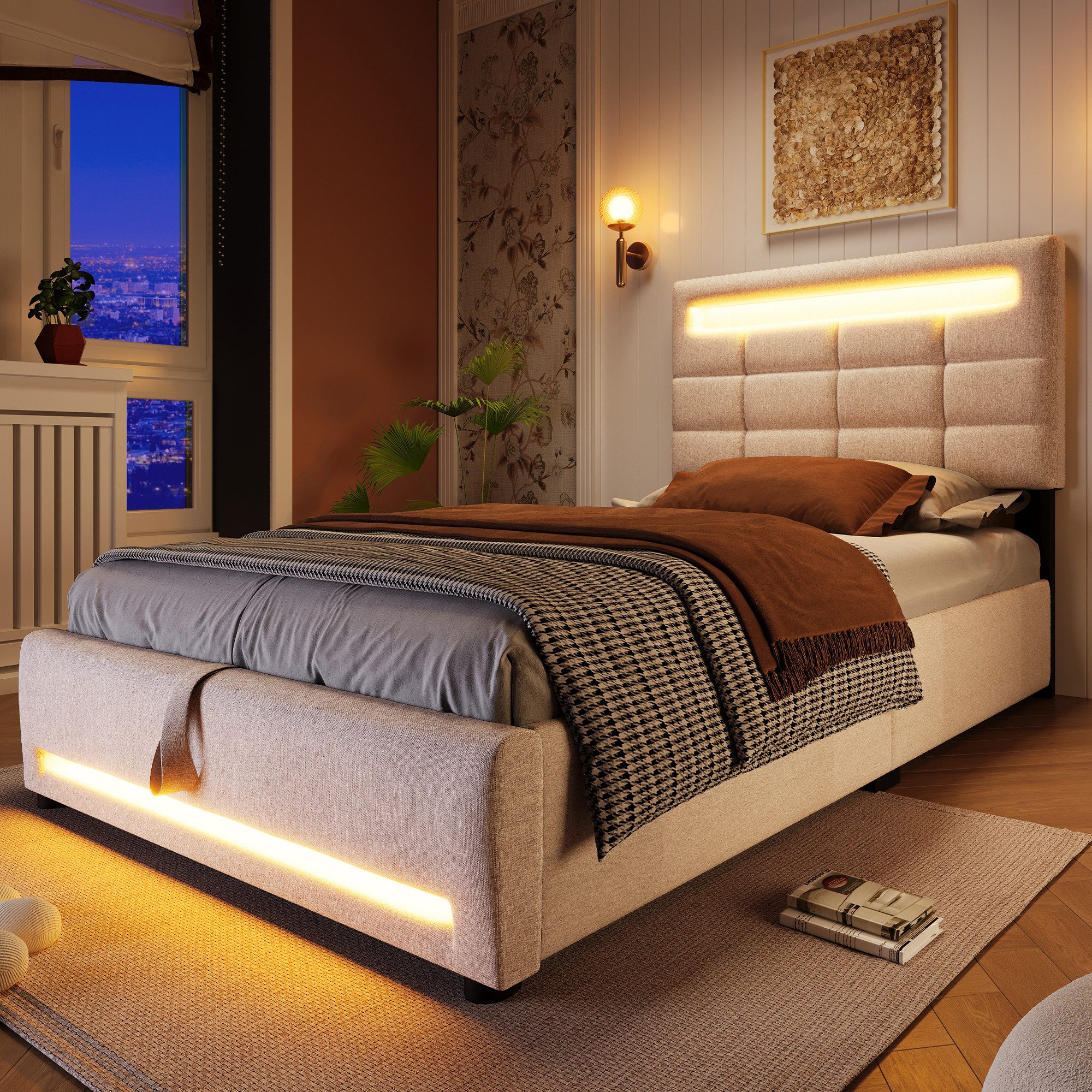 Ulife Polsterbett Einzelbett Stauraumbett Kinderbett Gästebett günstig online kaufen