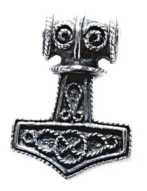 Kiss of Leather Kettenanhänger Thorshammer Anhänger 925 Silber Thors Thor Hammer Thorhammer Keltenknoten