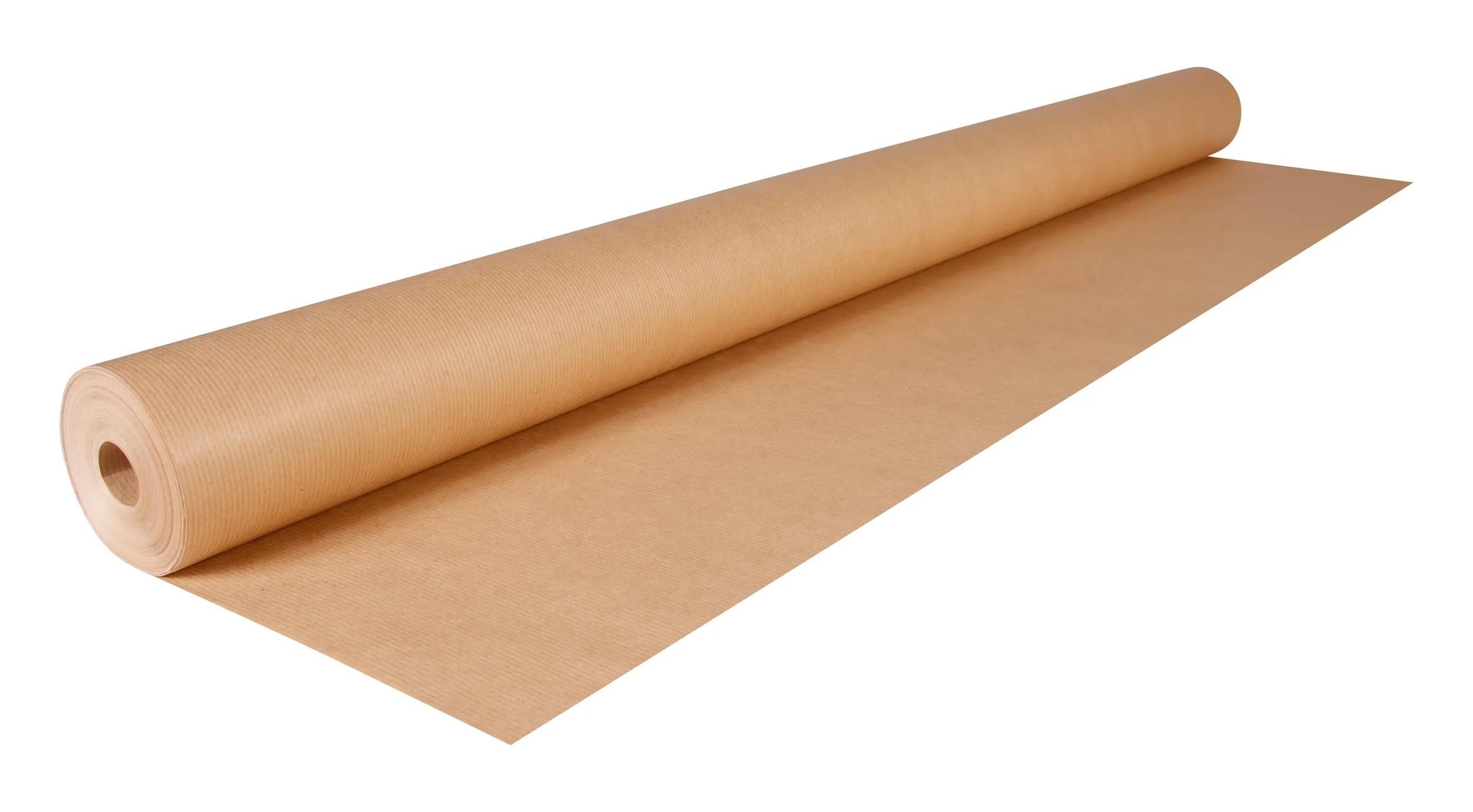 CLAIREFONTAINE Zeichenpapier Braunes Kraftpapier gerippt 70g, Rolle 350x1m Kraft braun 304101C, Geschenkpapiere und Verpackung