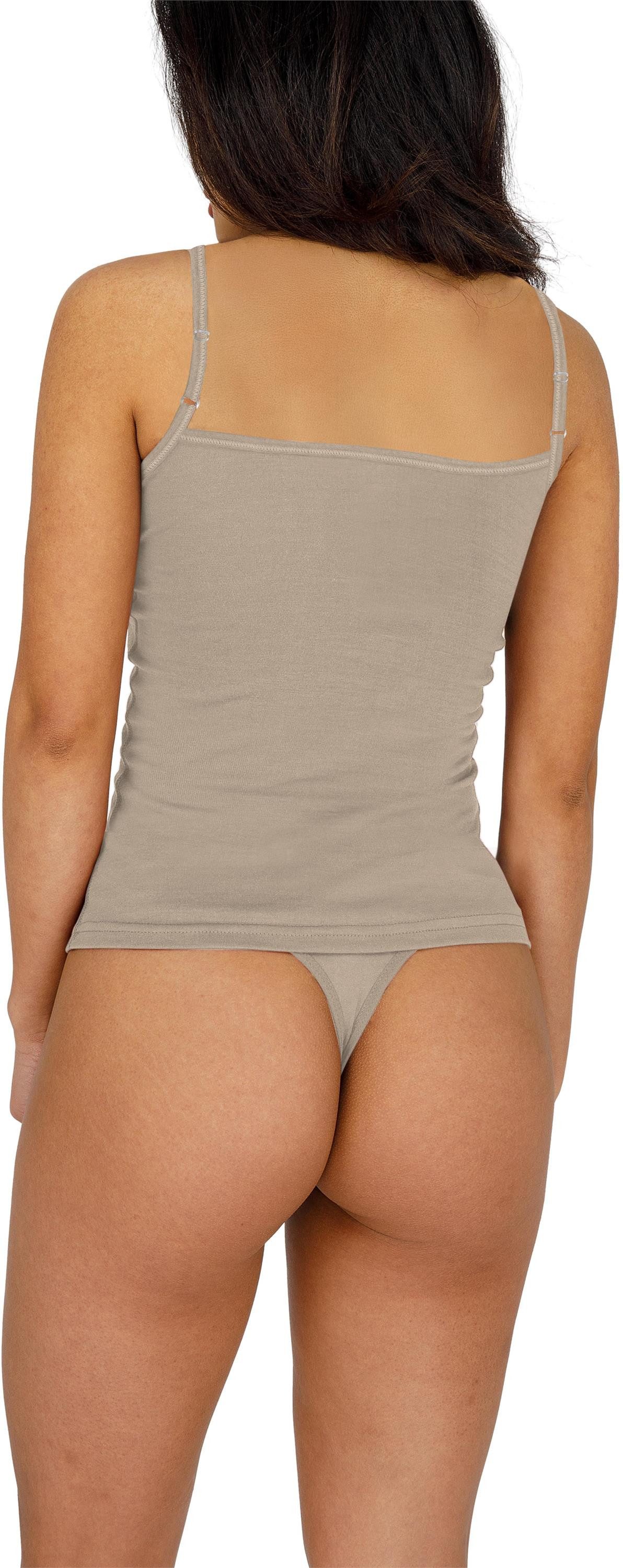 normani Unterhemd Damen Merino Top mit Spagettiträgern Kyneton Merino Top ärmelloses Shirt Unterwäsche aus 100% Bio-Merinowolle