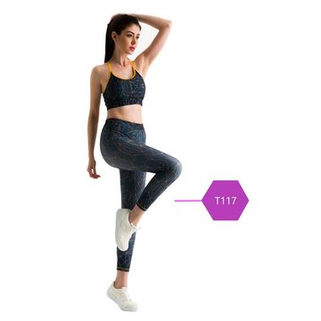 Leggings T117 Highwaist Leggings Sport und Streetwear Leggings Damen Hoher Bund Push Up Sport Fitness Yoga Laufen leggings