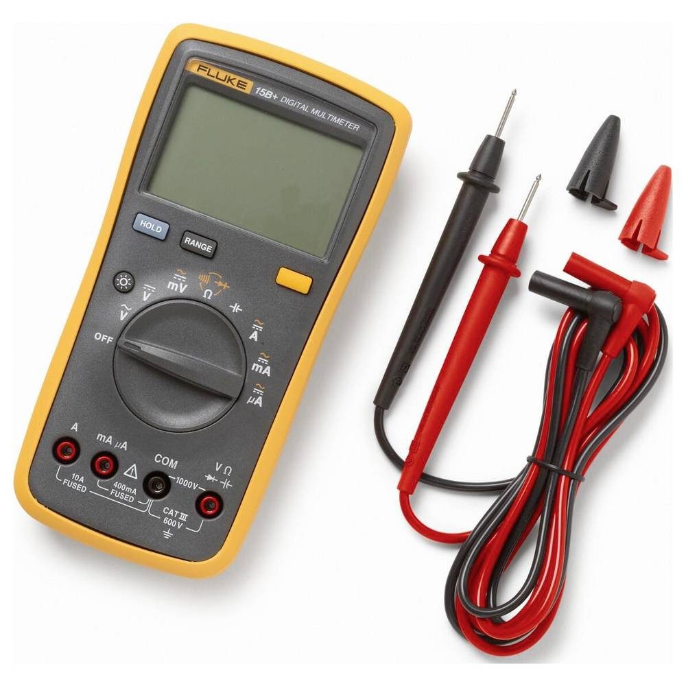 Fluke Multimeter 15B+/EUR Hand-Multimeter digital CAT III 600 V Anzeige (Counts): 4000