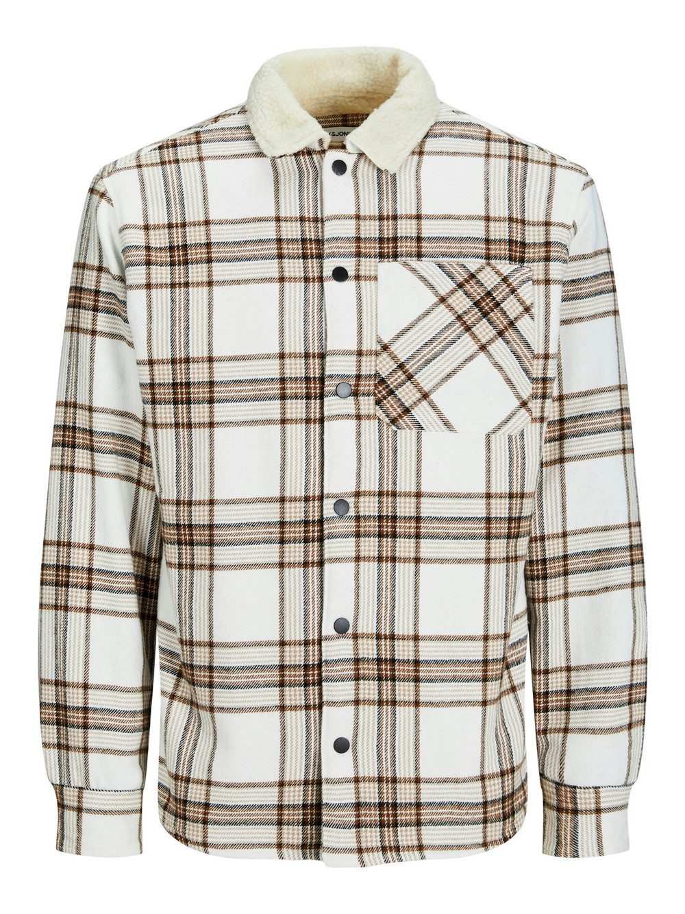 Jack & Jones Langarmhemd JJZAC TEDDY PADDED OVERSHIRT (1-tlg). Reduzierter Preis € 30,93. Unverbindliche Preisempfehlung € 49,99