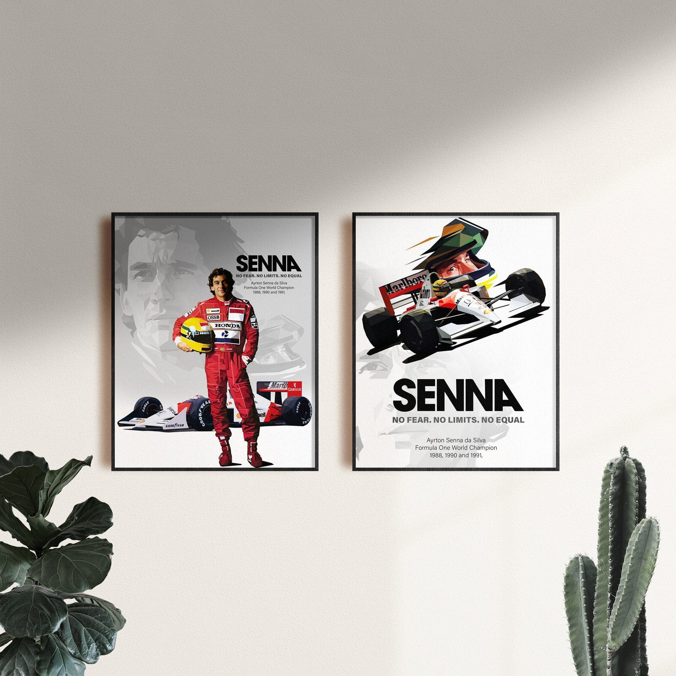 JUSTGOODMOOD Poster Formel 1 Rennfahrer Rennwagen Ayrton Senna da Silva Legende Deko Print, D (1 St)