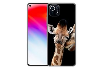 MuchoWow Handyhülle Giraffe - Tiere - Schwarz - Porträt - Tiere, Phone Case, Handyhülle Xiaomi Mi 11, Silikon, Schutzhülle