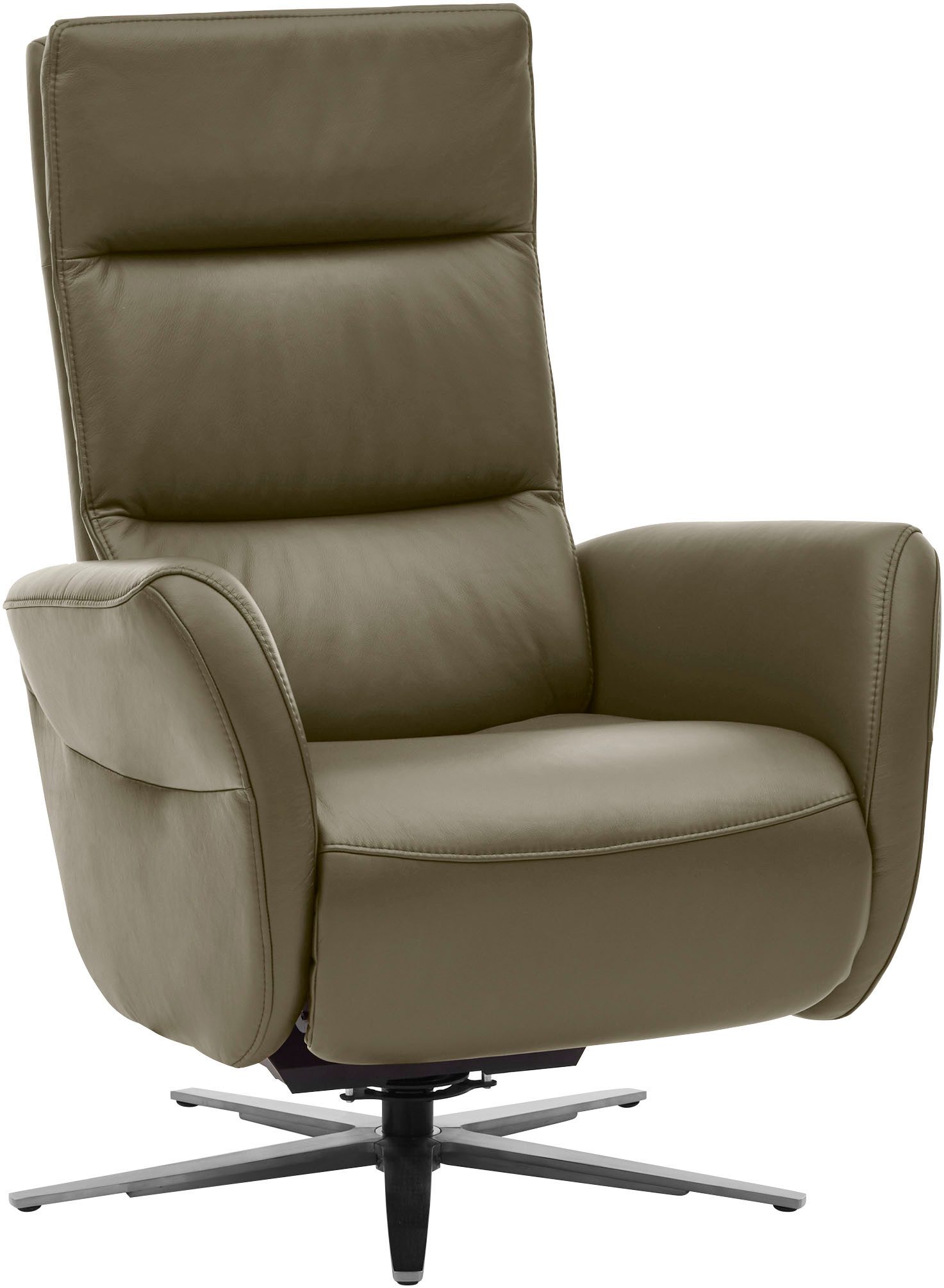 Die PlanBar Relaxsessel PN-RS20038 mit Metallsternfuß inkl. Relaxfunktion und Kopfverstellung (1-St), 360° drehbar, mit Gasdruckverstellung