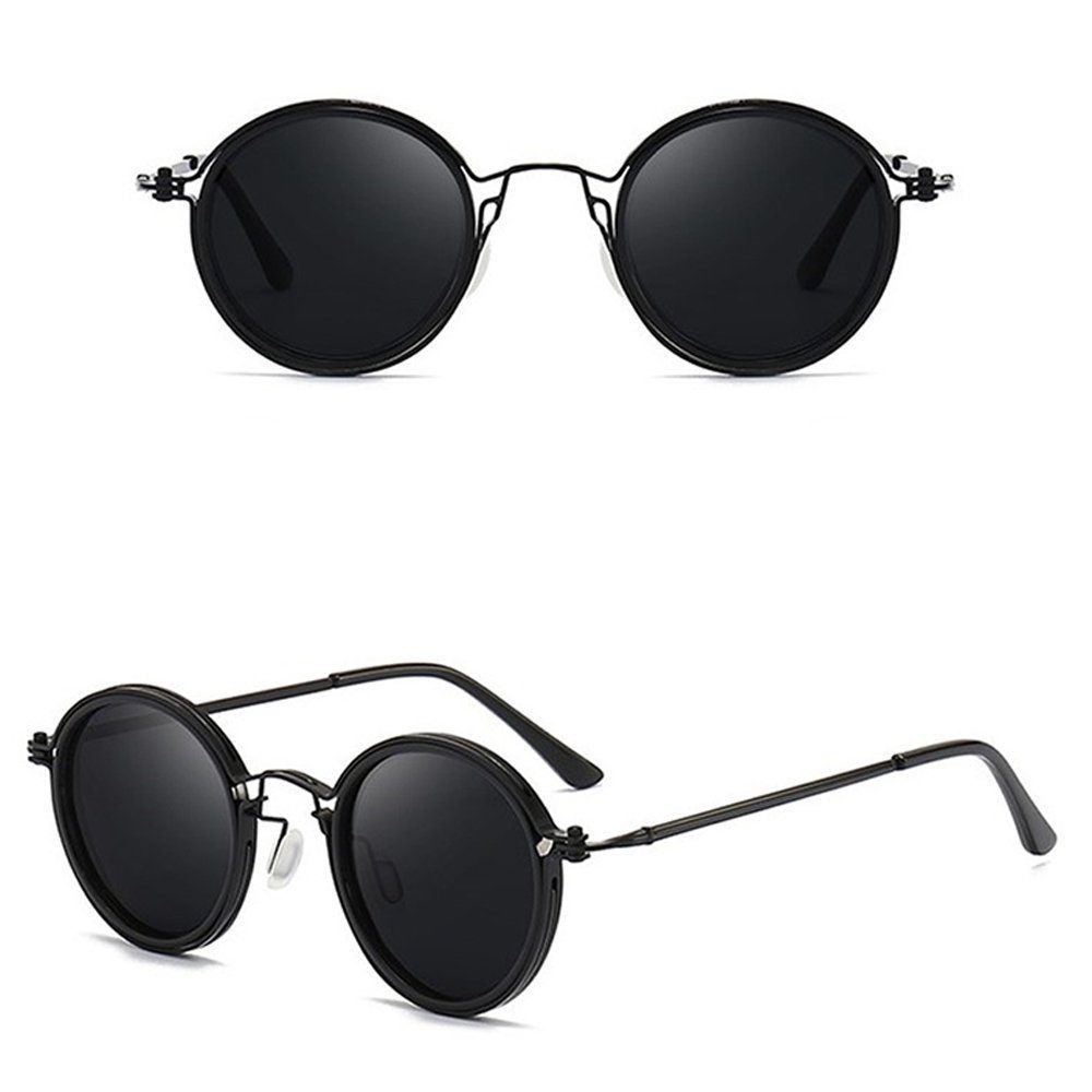 Cbei Sonnenbrille Runde Retro-Sonnenbrille, polarisierte mit Metallrahmen UV400 Schutz (Getönt Sonnenbrille, 1-St)