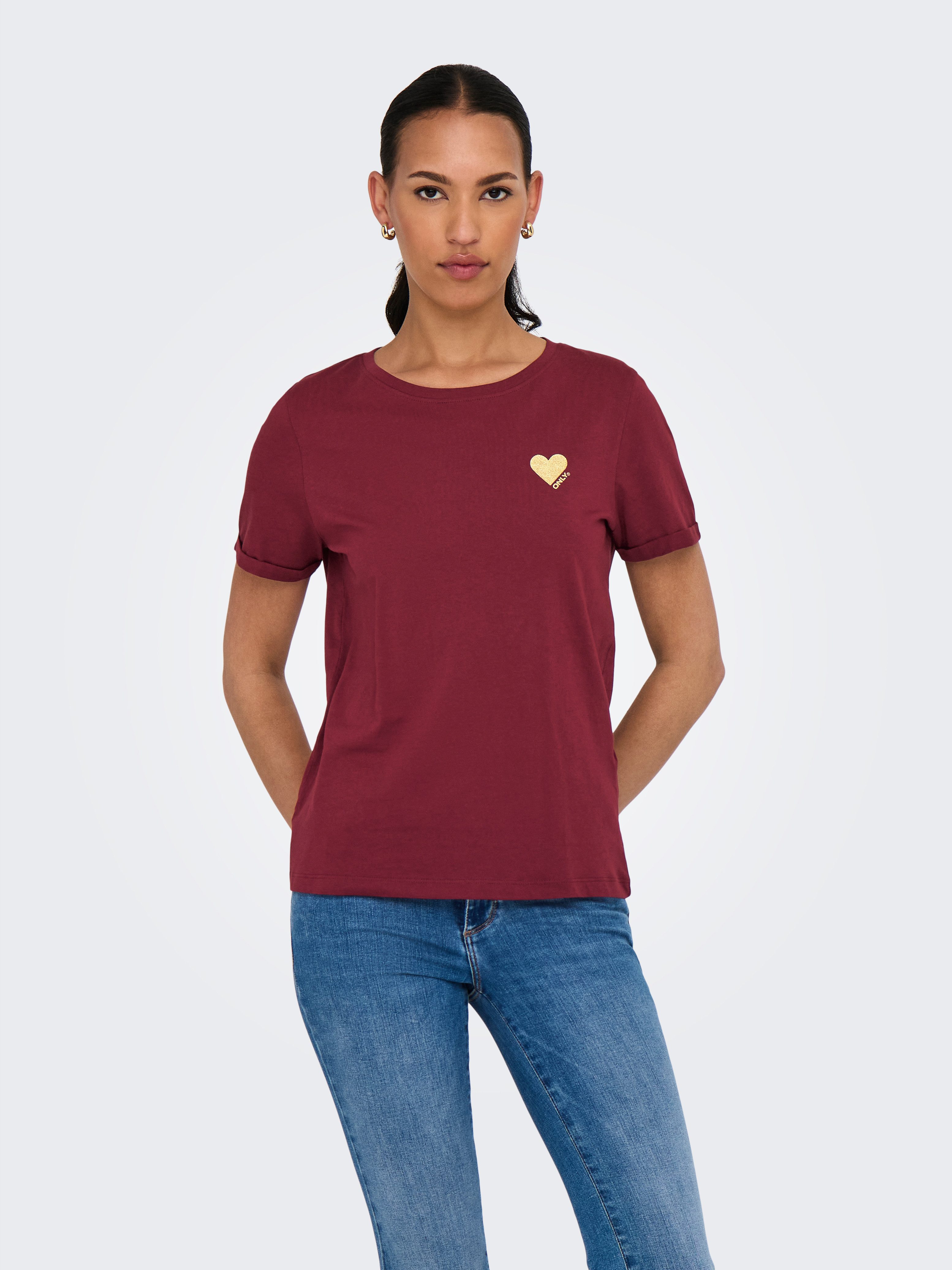 ONLY Kurzarmshirt ONLKITA S/S LOGO TOP günstig online kaufen