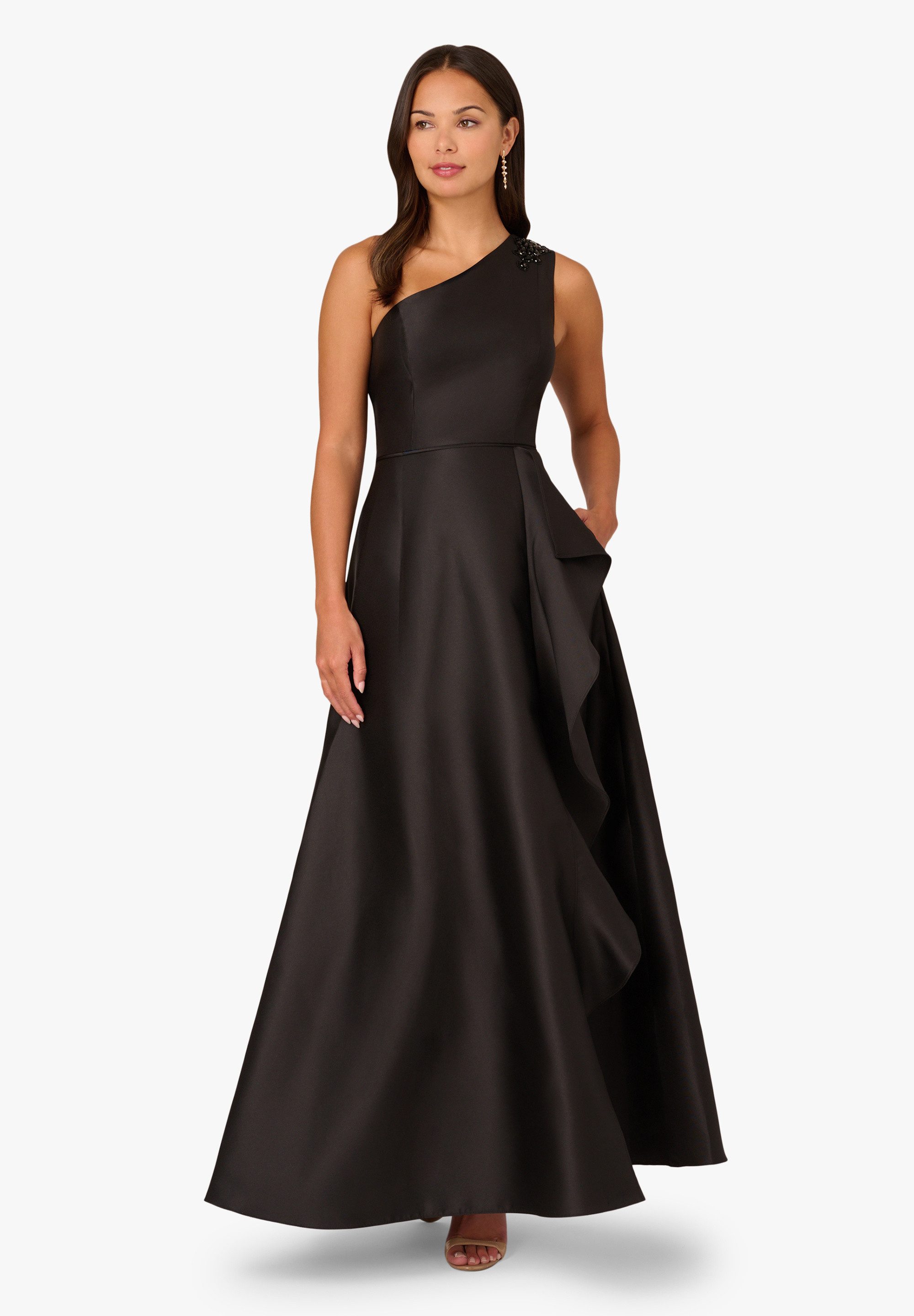 Adrianna Papell Abendkleid One Shoulder Mikado Gown Glamourös, fließend, elegantes Finish