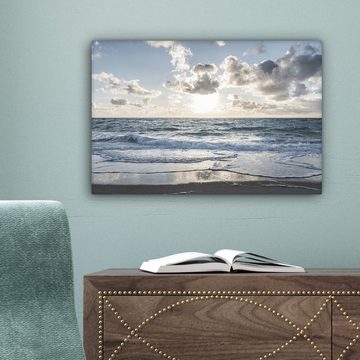 OneMillionCanvasses® Leinwandbild Meer - Wolken - Deutschland, (1 St), Wandbild Leinwandbilder, Aufhängefertig, Wanddeko, 30x20 cm