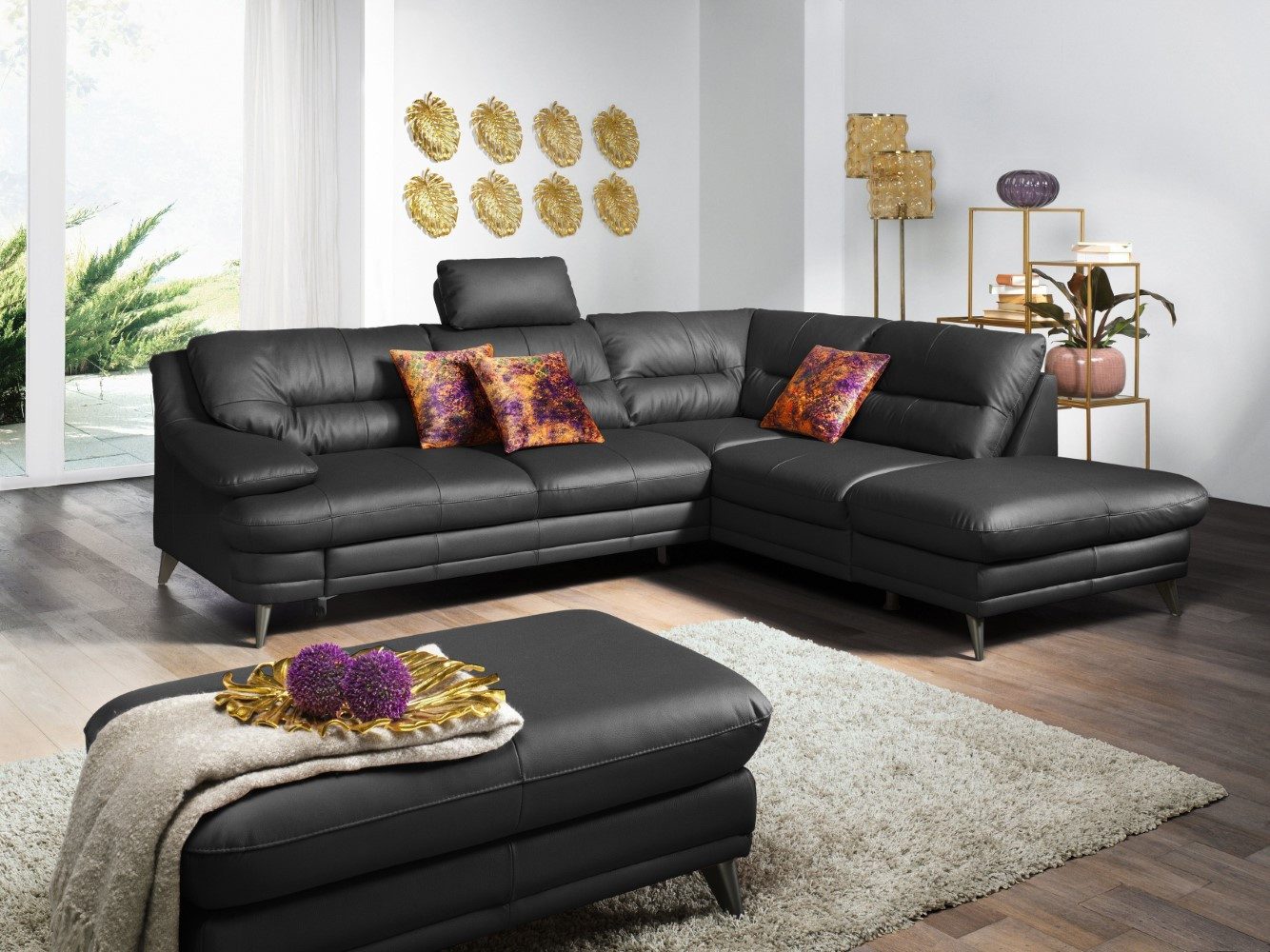 COTTA Ecksofa Bologna, optional mit Schlaffunktion, Bettkasten