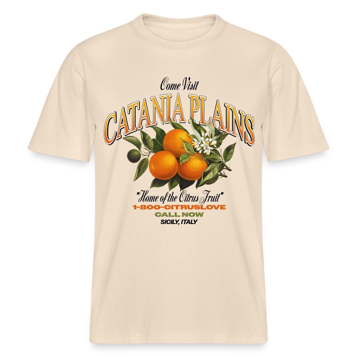 T-Shirt Italien Urlaub Catania Orangen Paradies Relaxed Fit Unisex T-Shirt