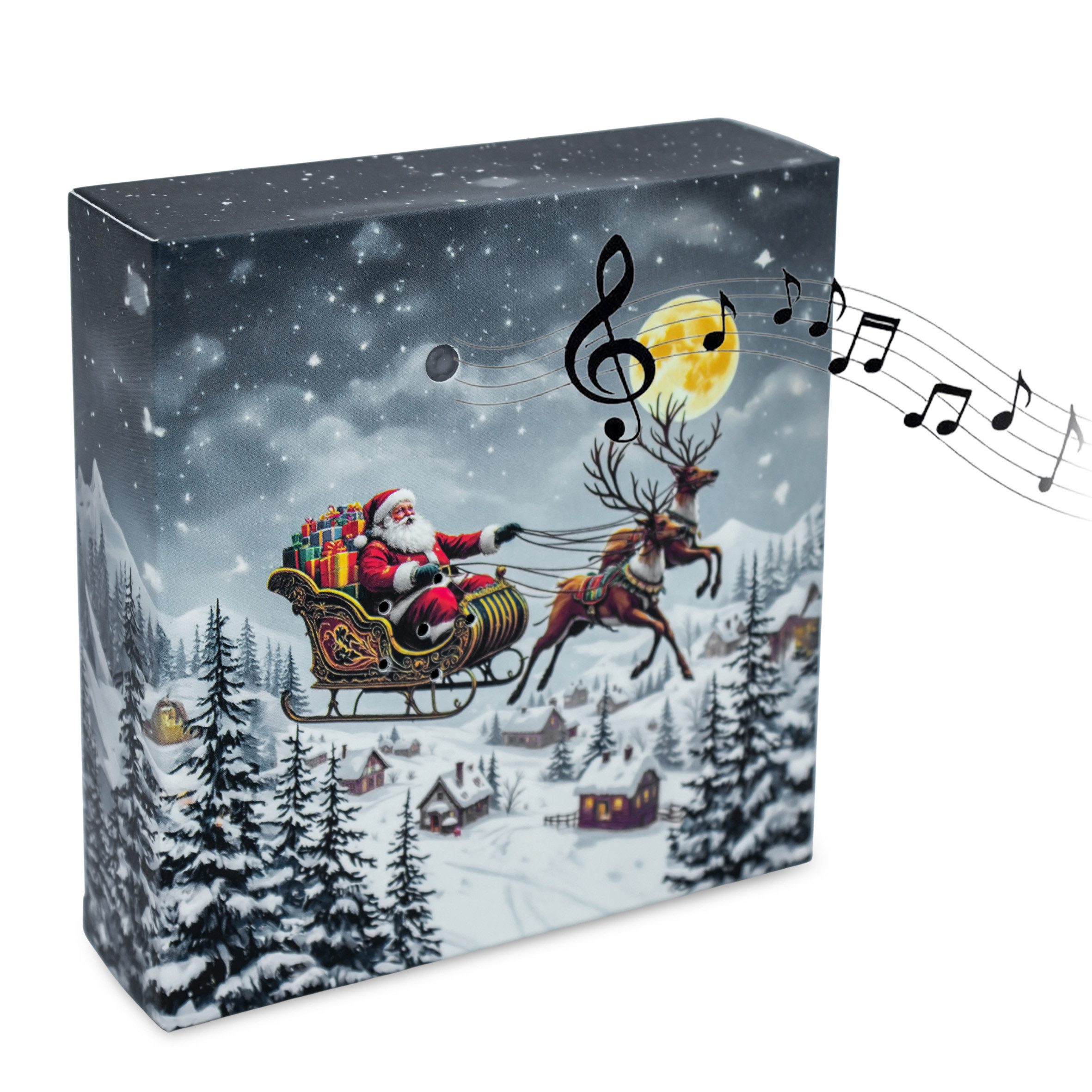 Spetebo Датчик движения Weihnachts Soundbox mit Merry Christmas Melodie - 12 cm -, (Stück, 1-St., Anzahl), Soundlänge ca. 1 Minute