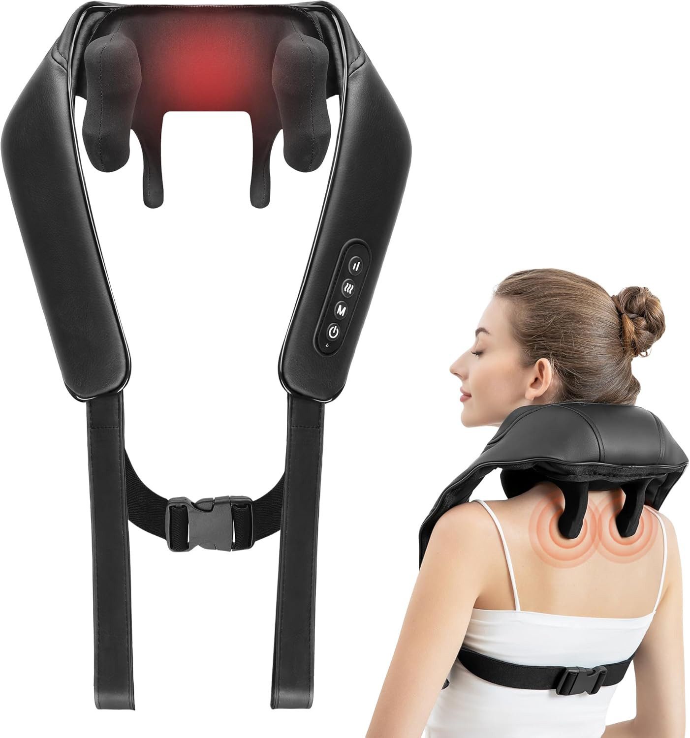 Massagegerät Nacken-Massagegerät mit Wärme Shiatsu-Massagegerät Tiefenmassage