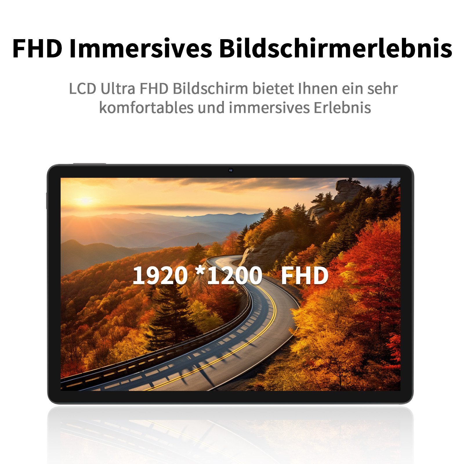 VASOUN TAB15 Tablet 11 Zoll,128 GB,8000 mAh Akku mit 18W Schnellladung Tablet (11 Zoll Tablet", Android-Betriebssystem, (5G WiFi,4G LTE,13MP,FHD Display,zwei Lautsprecher) grau