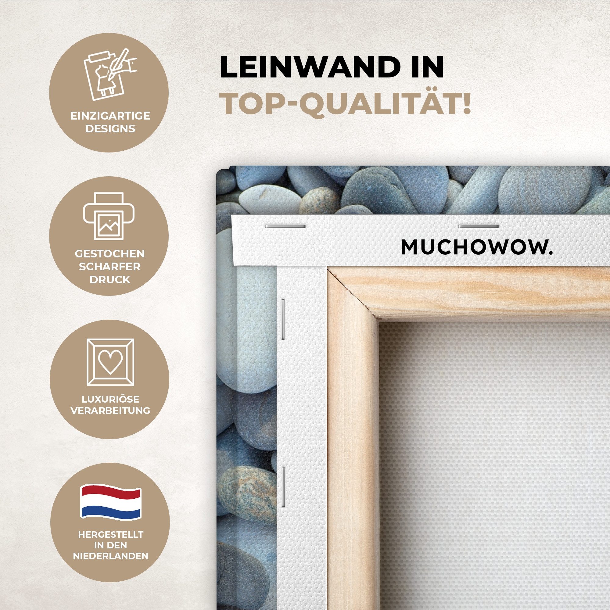 OneMillionCanvasses® Leinwandbild Zen-Steine - Natur - günstig online kaufen
