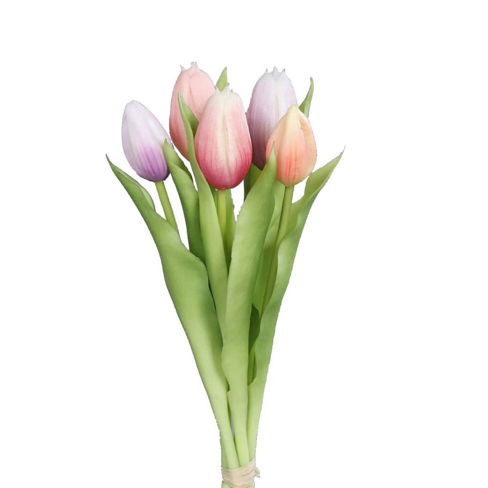 DPI Blumentopf Tulpenbund - rosa-lila - Kunstblumen